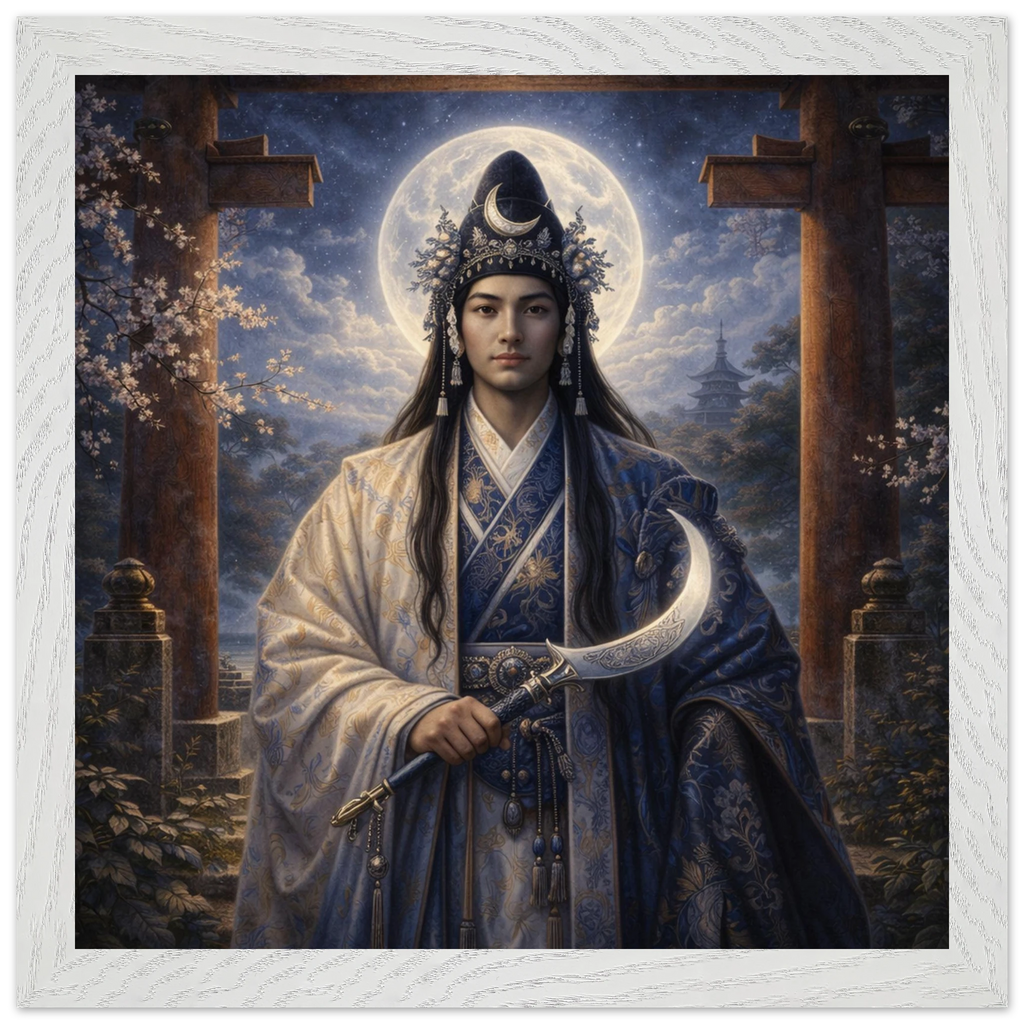 Tsukiyomi – Mythologie Fine Art Print mit Rahmen | babasan