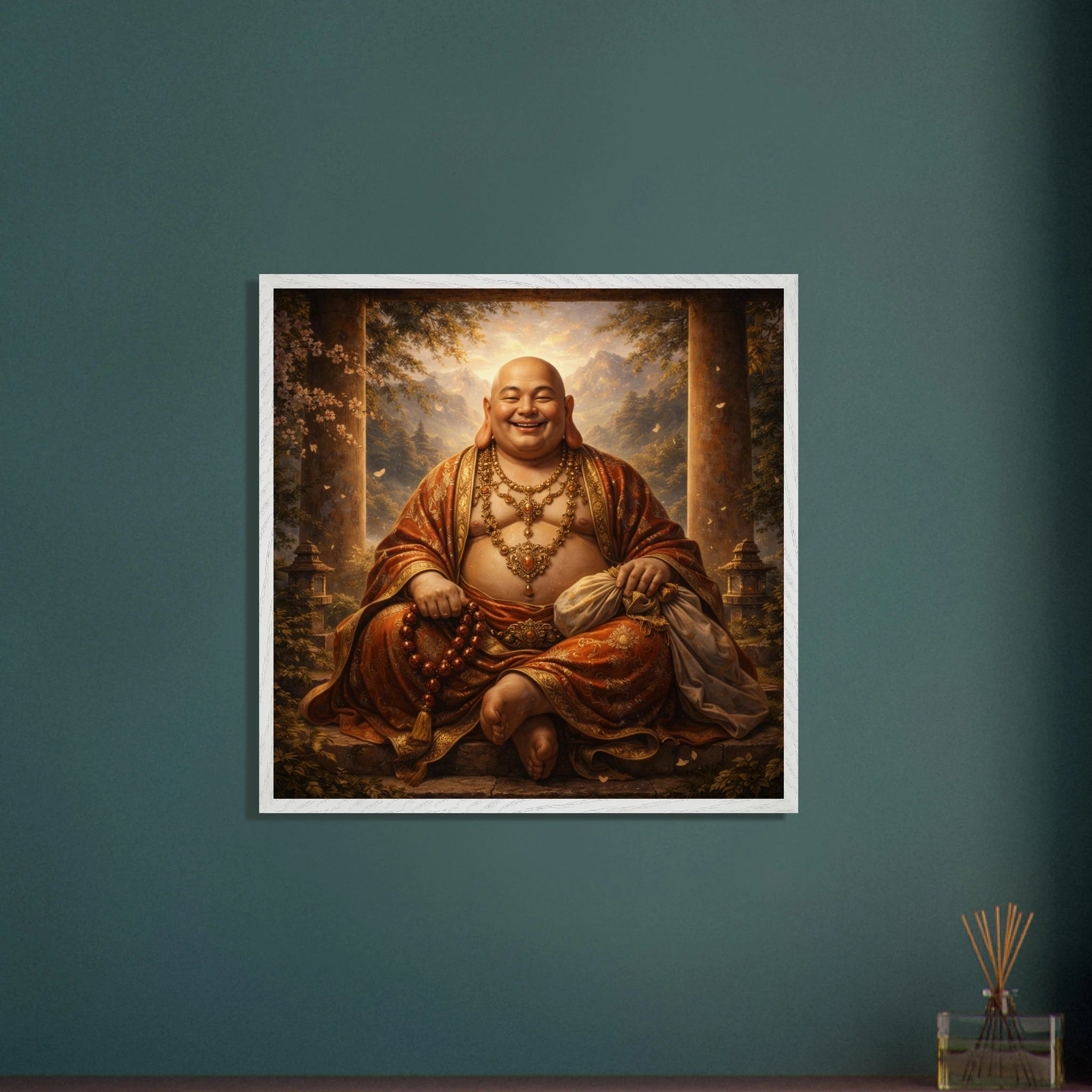 Hotei – Mythologie Fine Art Print mit Rahmen | babasan