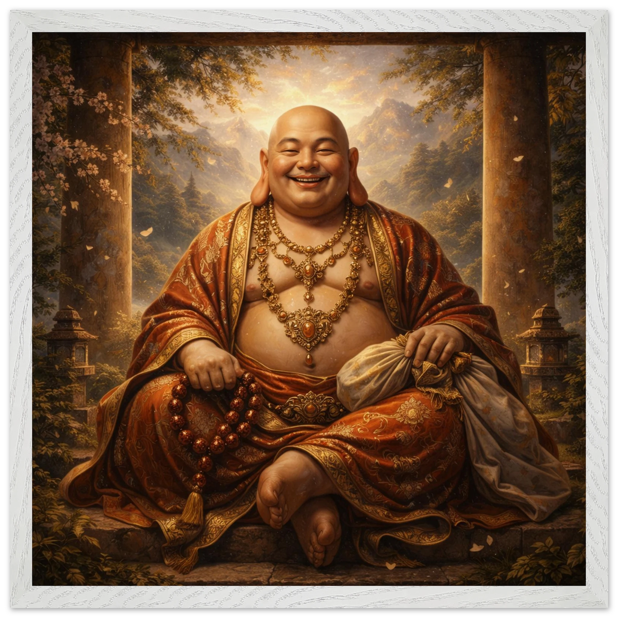 Hotei – Mythologie Fine Art Print mit Rahmen | babasan