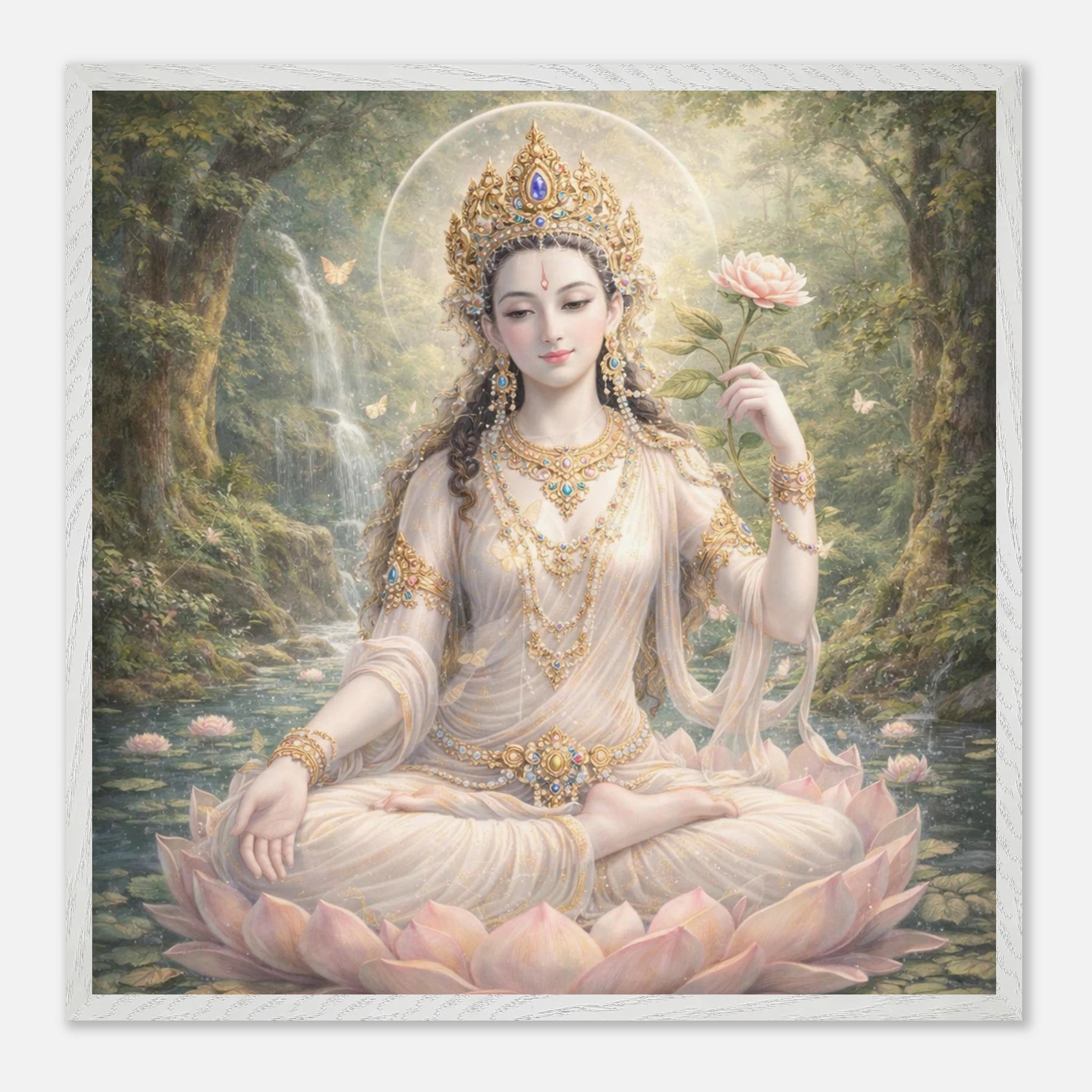 Weisse Tara – Mythologie Fine Art Print mit Rahmen | babasan