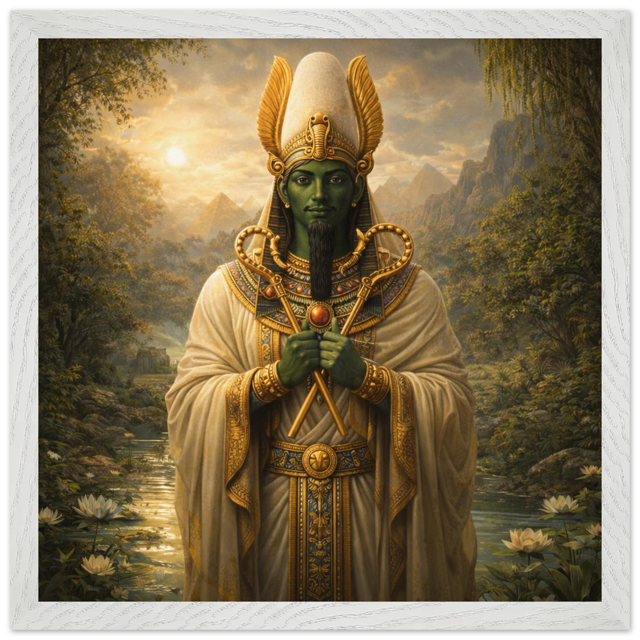 Osiris – Mythologie Fine Art Print mit Rahmen | babasan