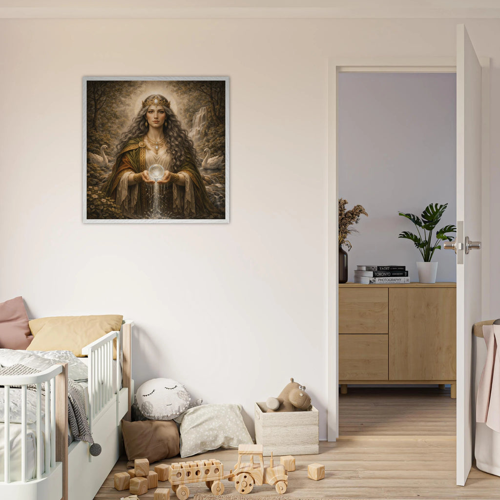 Celtic Danu – Mythologie Fine Art Print mit Rahmen | babasan