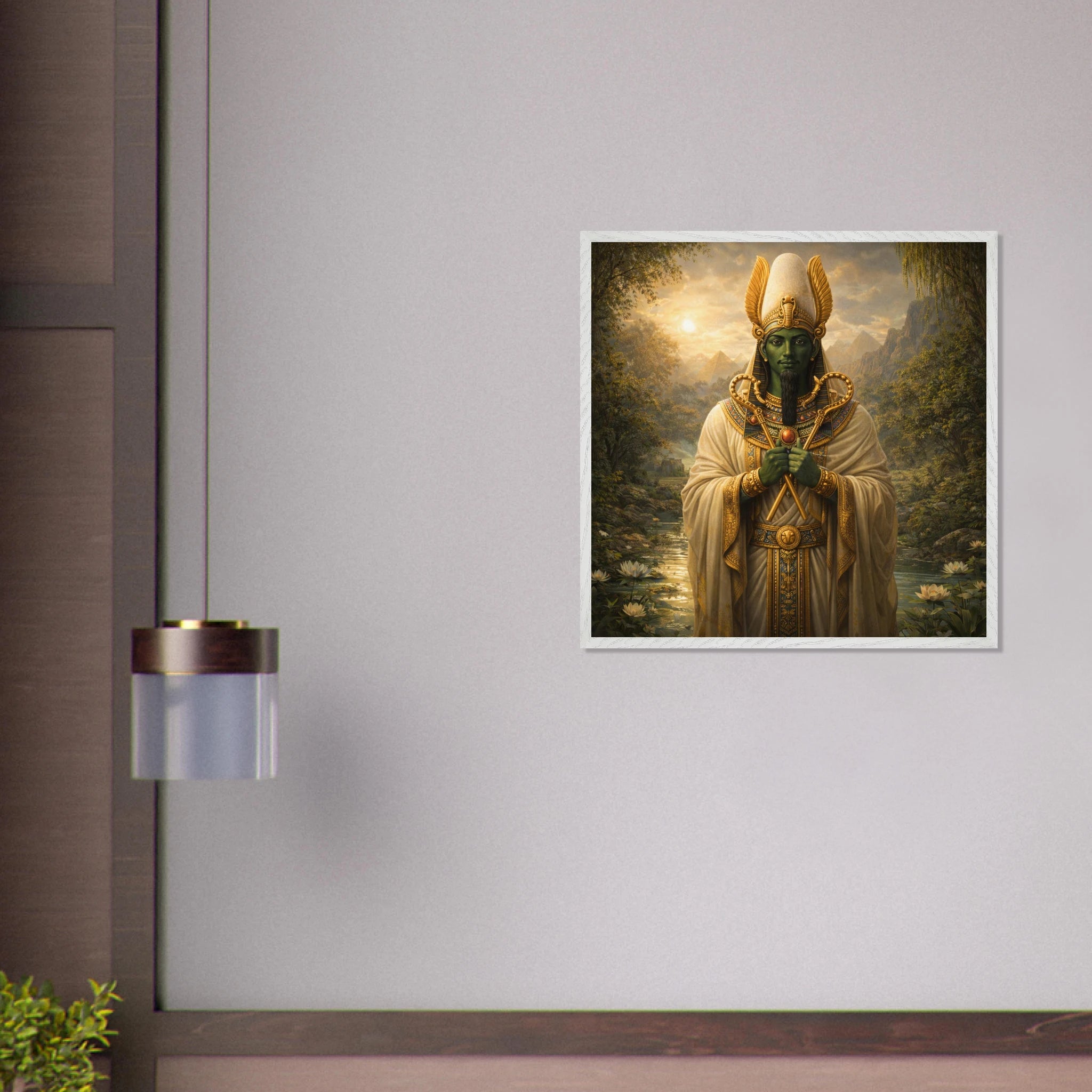 Osiris – Mythologie Fine Art Print mit Rahmen | babasan