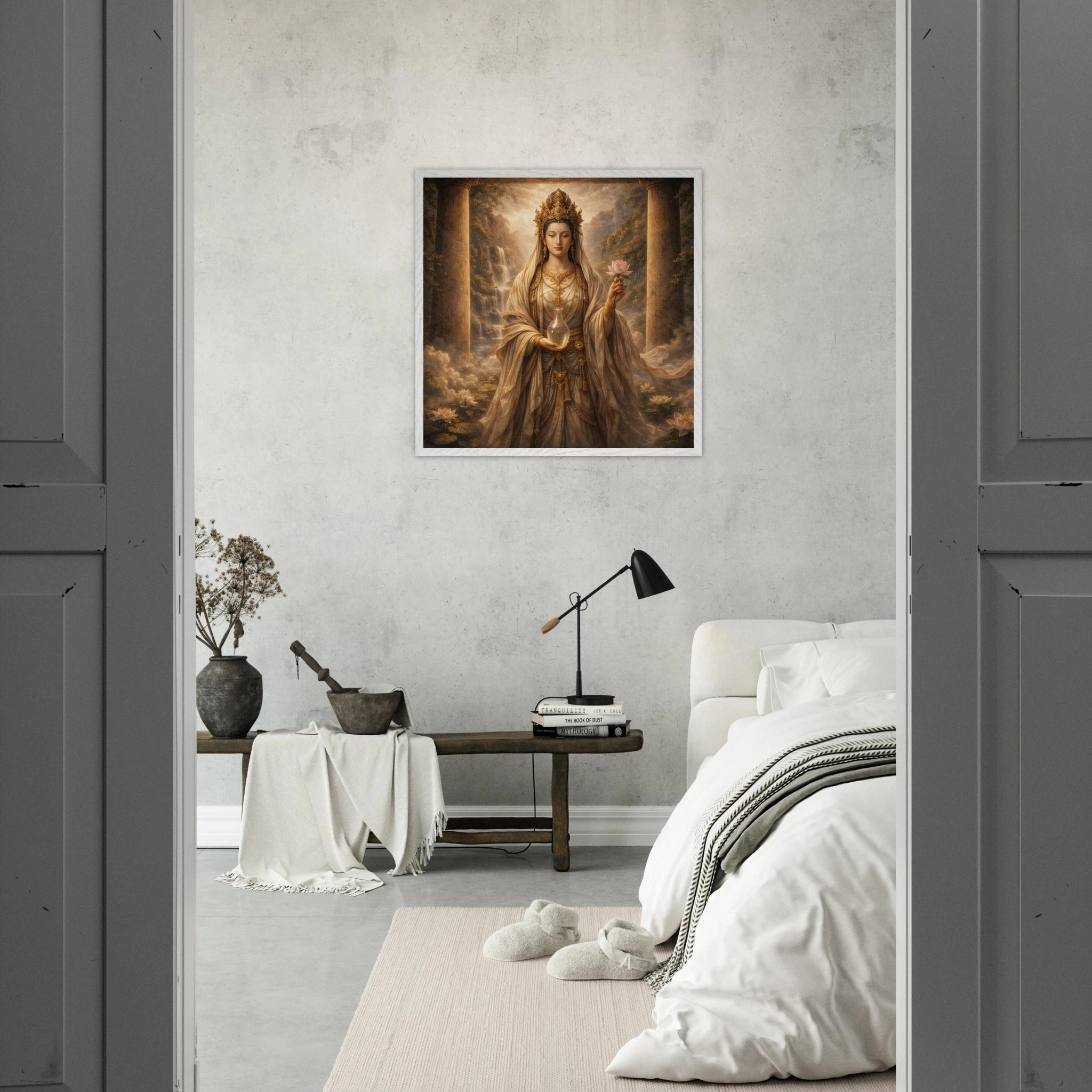 Kannon Bodhisattva– Mythologie Fine Art Print mit Rahmen | babasan