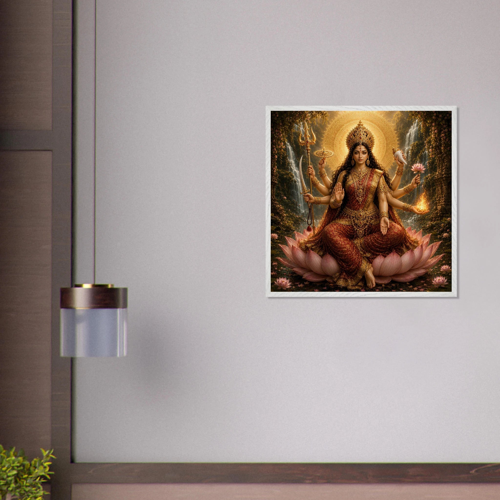 Shakti – Mythologie Fine Art Print mit Rahmen | babasan