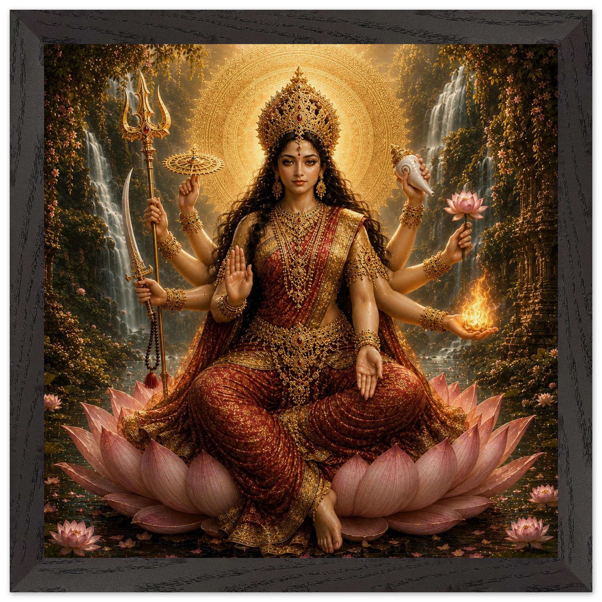 Shakti – Mythologie Fine Art Print mit Rahmen | babasan