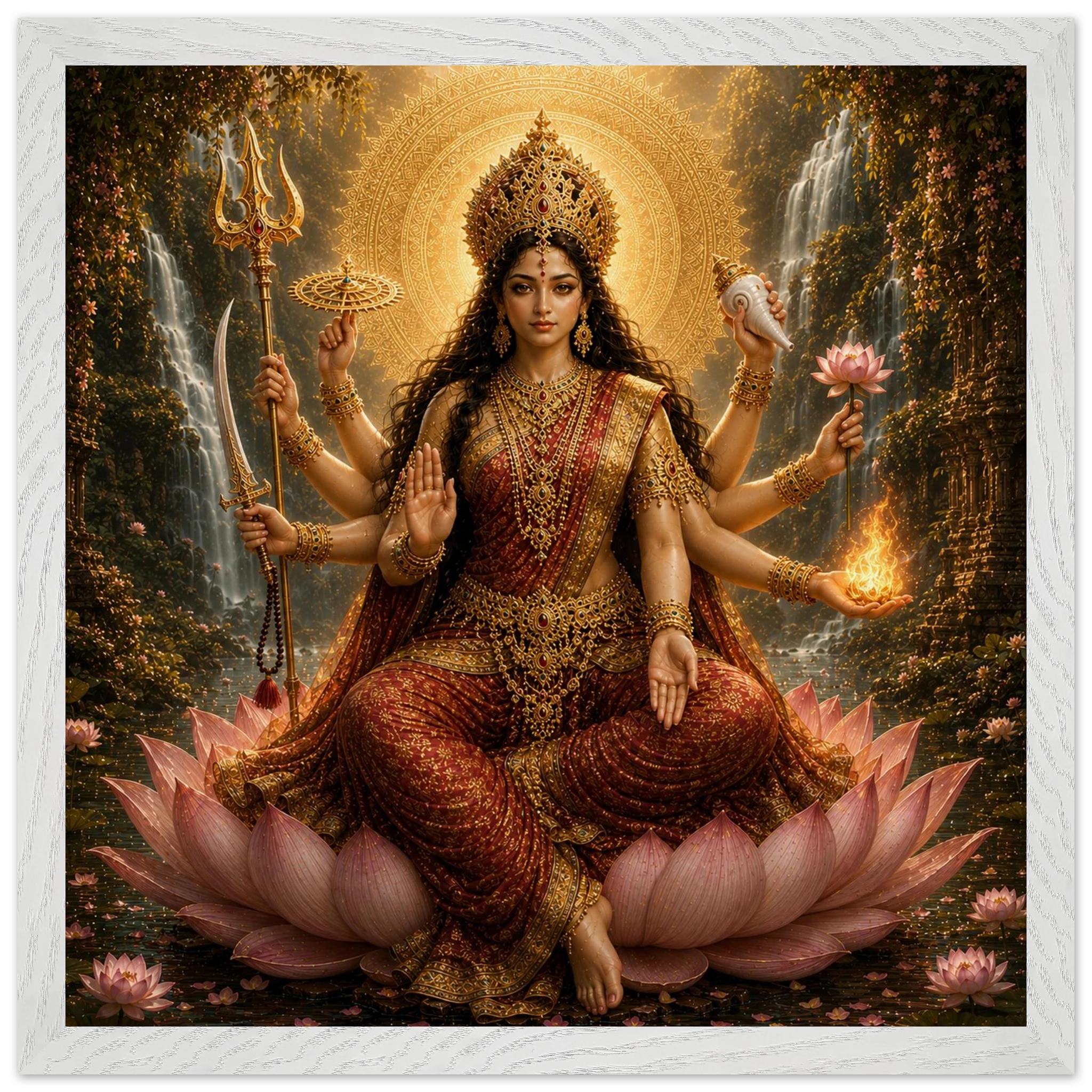Shakti – Mythologie Fine Art Print mit Rahmen | babasan