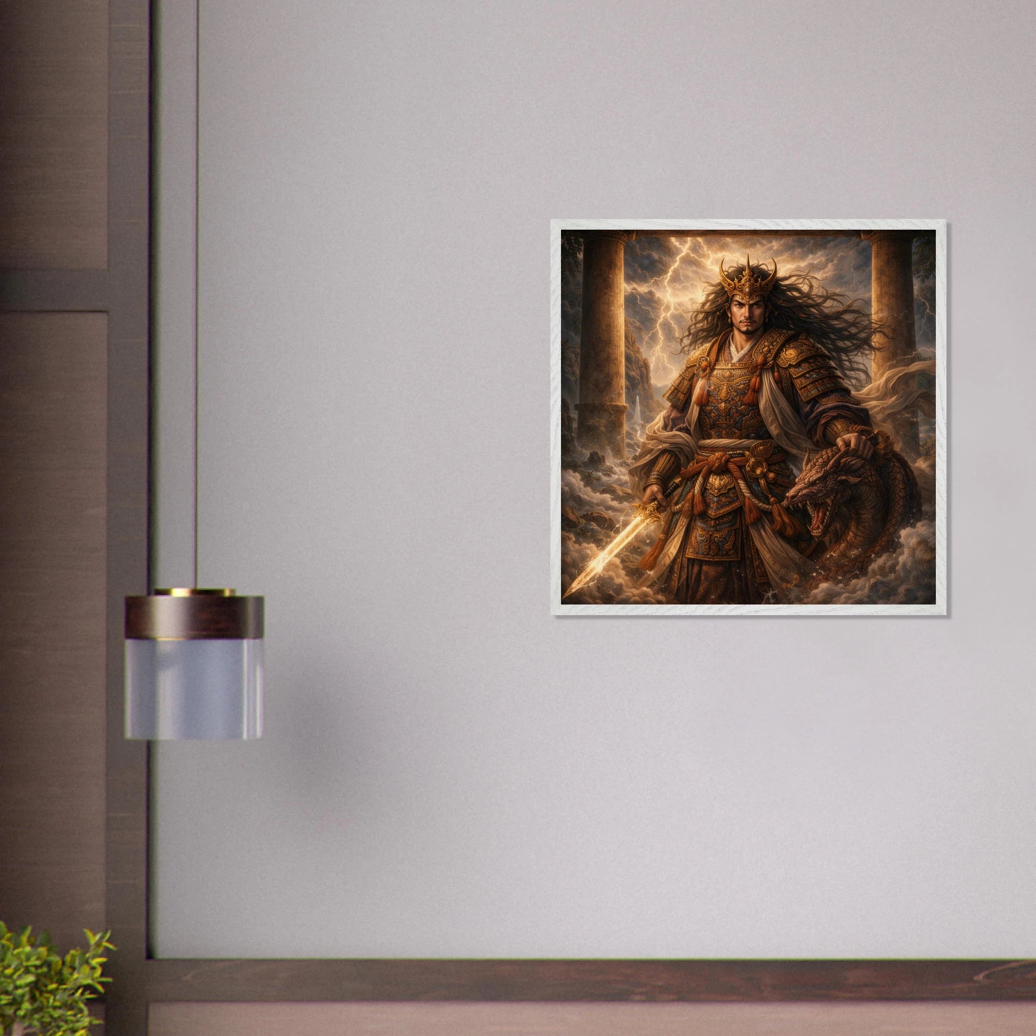 Susanoo – Mythologie Fine Art Print mit Rahmen | babasan