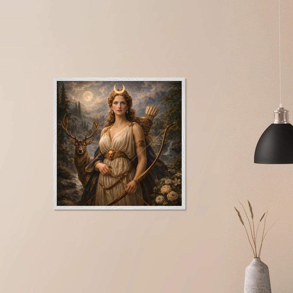 Diana – Mythologie Fine Art Print mit Rahmen | babasan