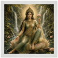 Grüne Tara – Mythologie Fine Art Print mit Rahmen | babasan