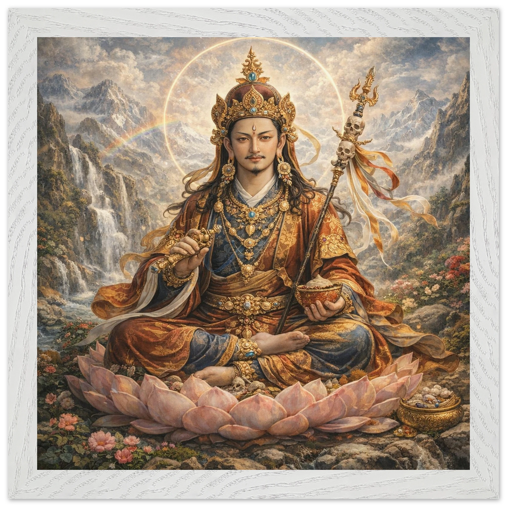 Padmasambhava – Mythologie Fine Art Print mit Rahmen | babasan