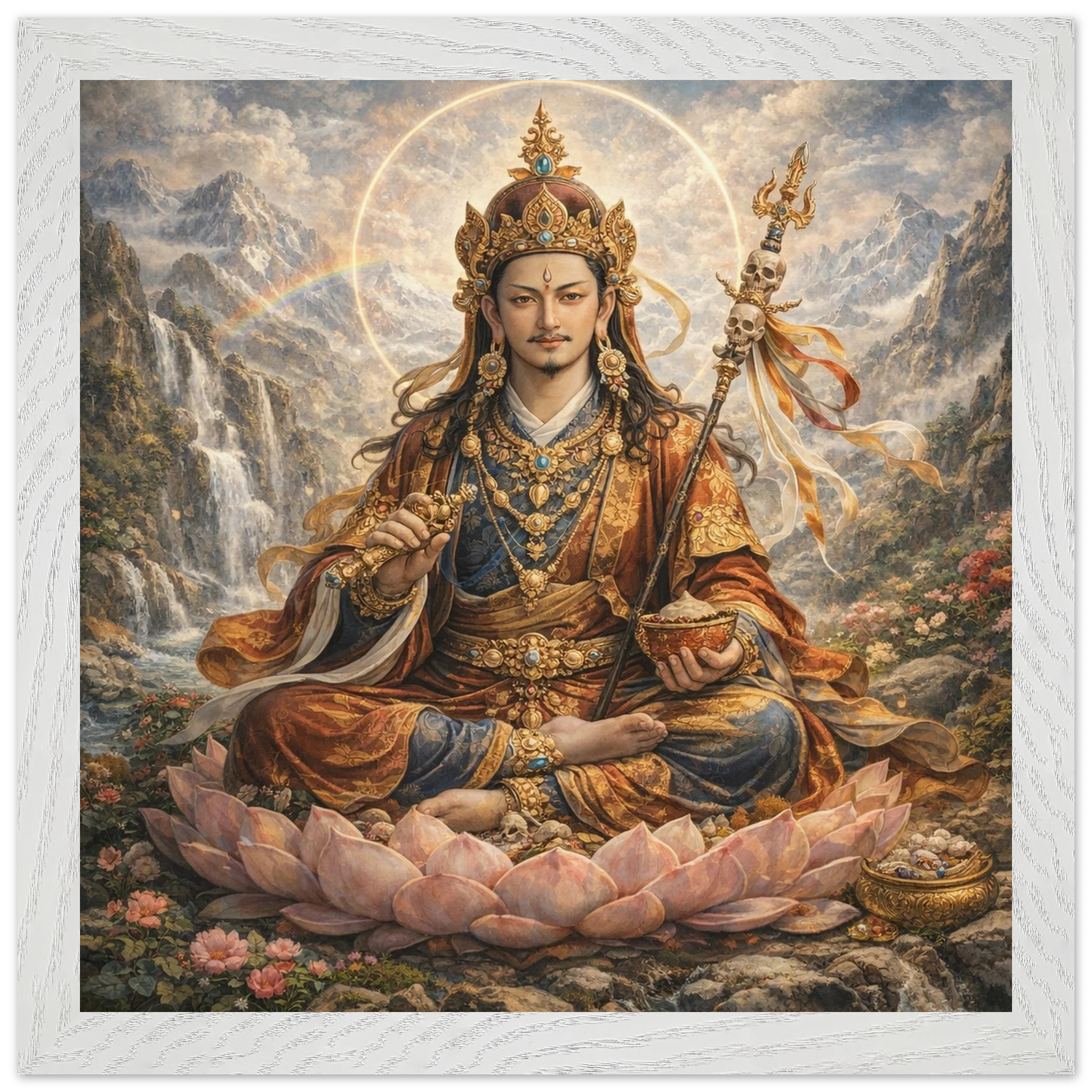 Padmasambhava – Mythologie Fine Art Print mit Rahmen | babasan