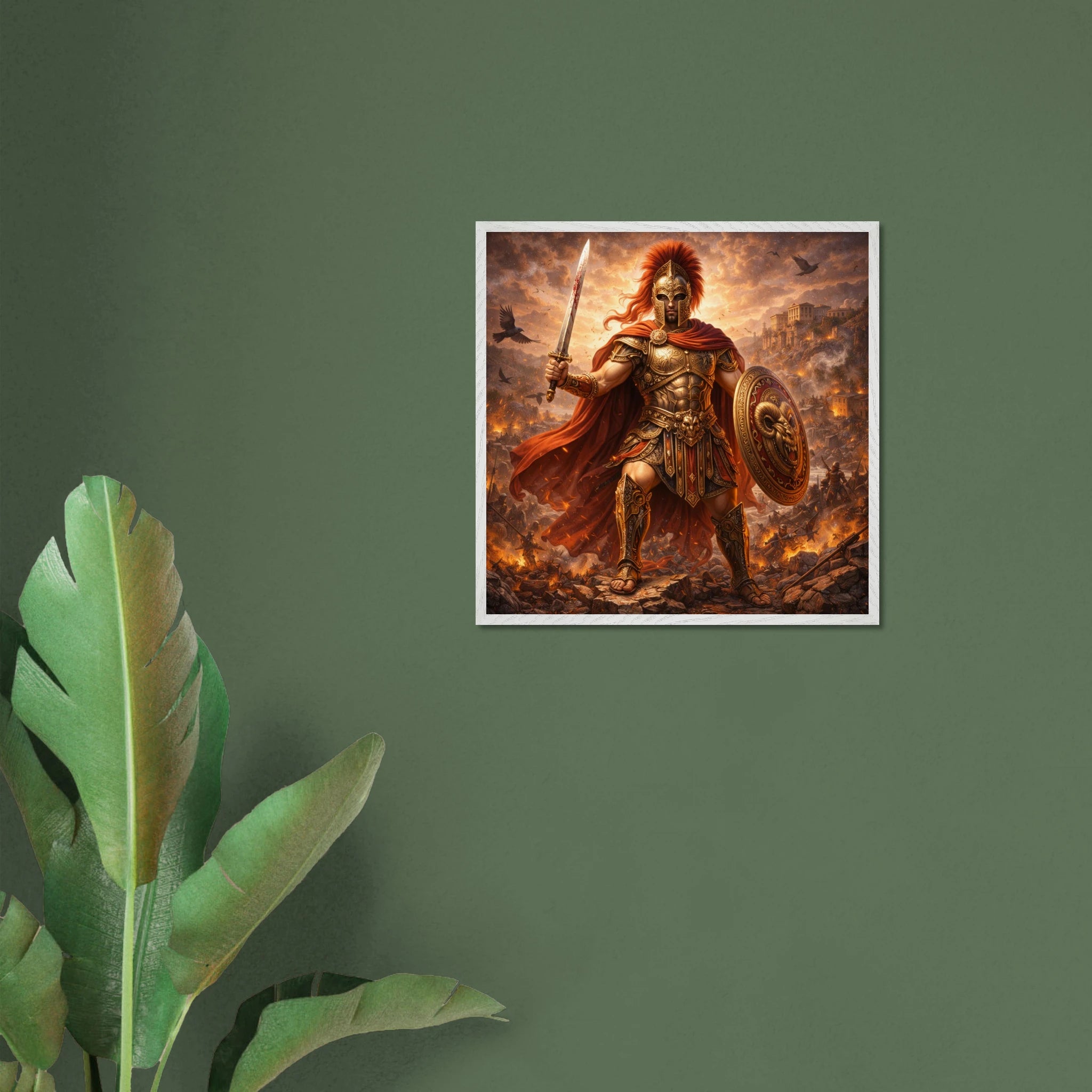 Ares – Mythologie Fine Art Print mit Rahmen | babasan