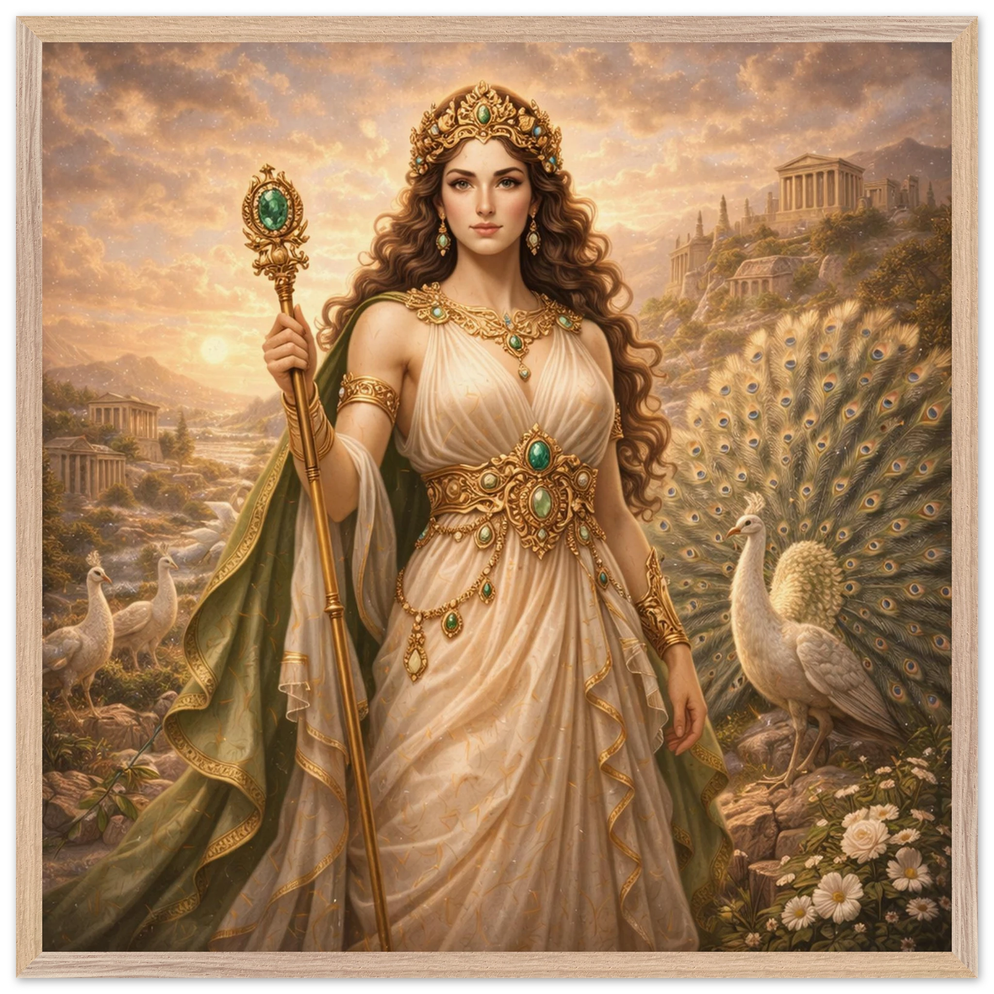 Hera – Mythologie Fine Art Print mit Rahmen | babasan