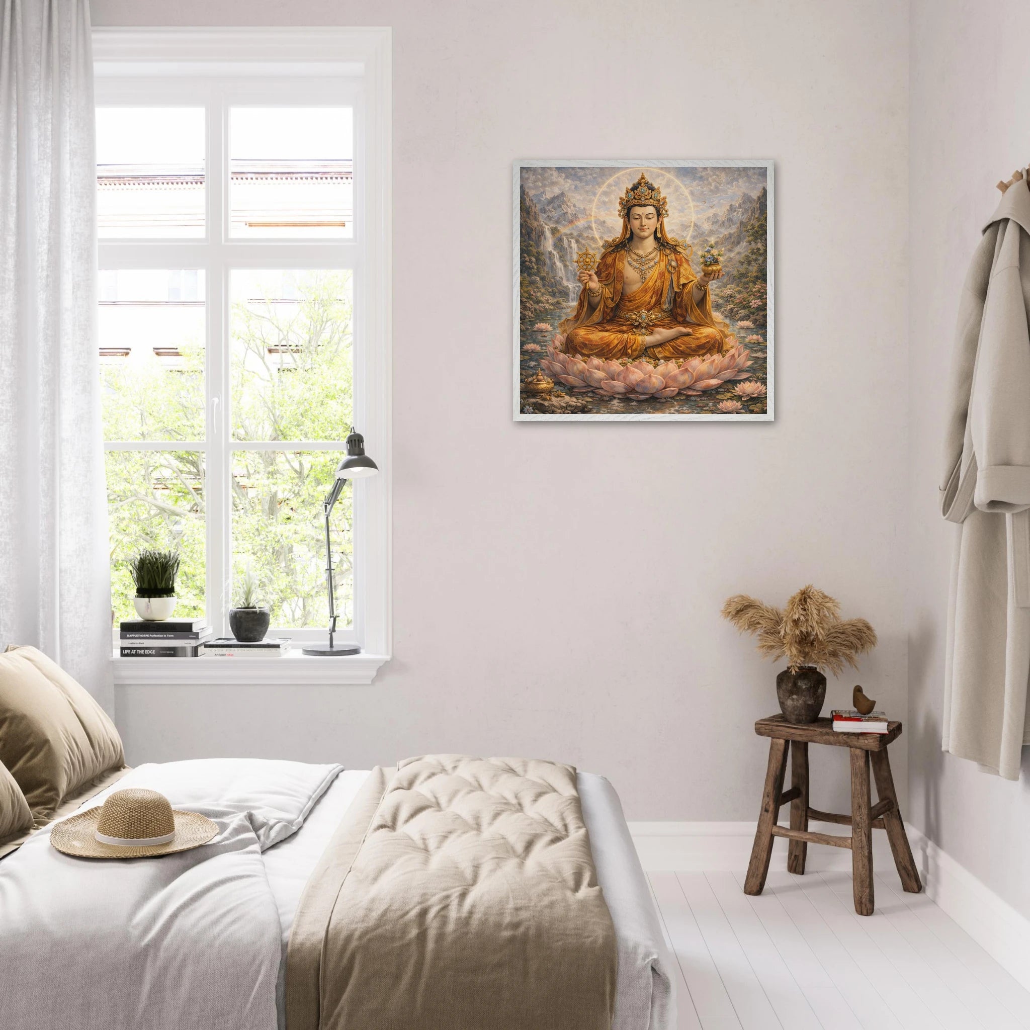 Buddha Maitreya – Mythologie Fine Art Print mit Rahmen | babasan