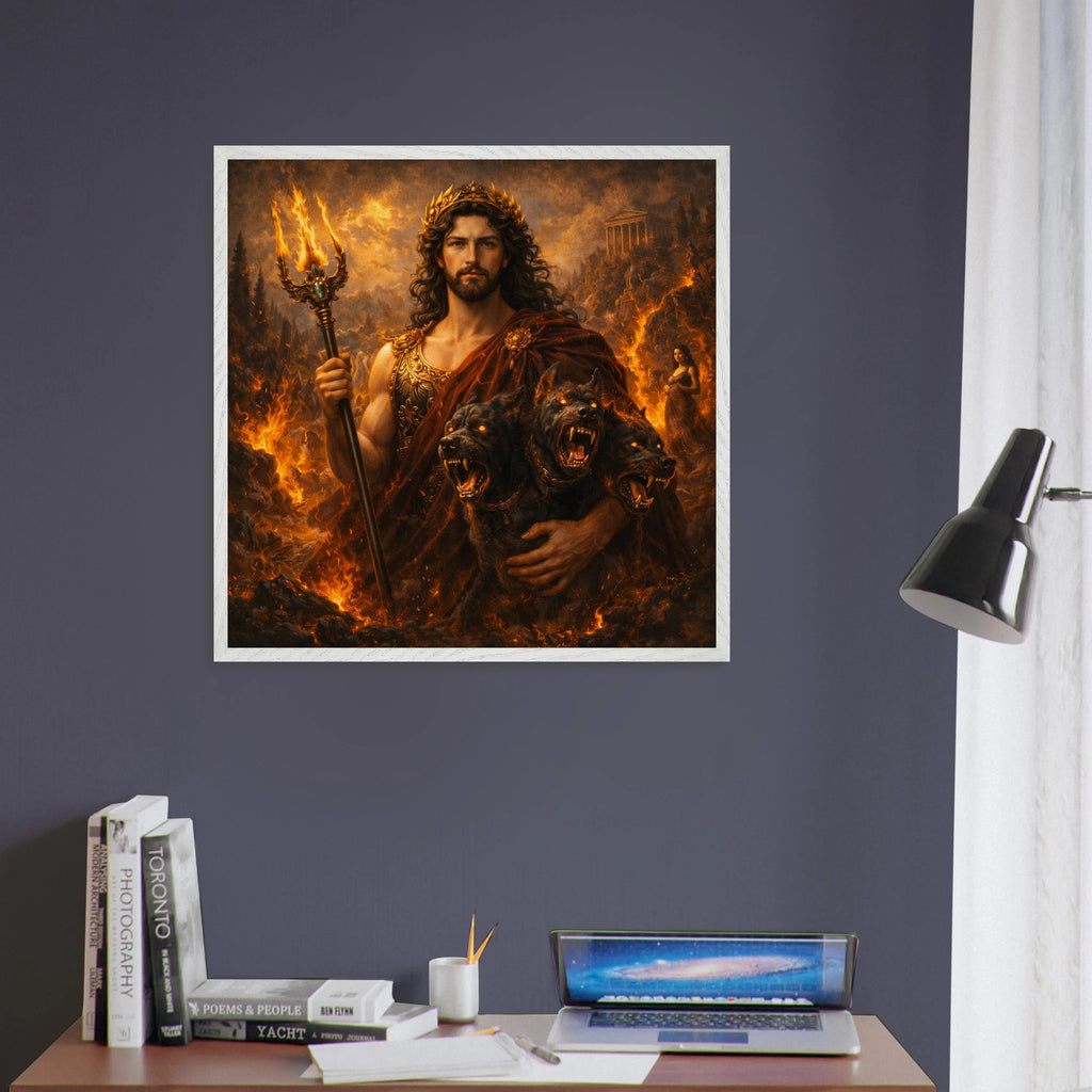 Pluto – Mythologie Fine Art Print mit Rahmen | babasan