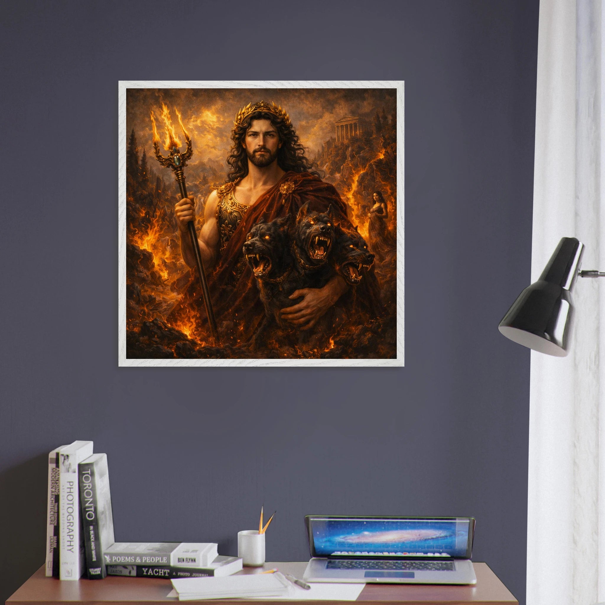 Pluto – Mythologie Fine Art Print mit Rahmen | babasan