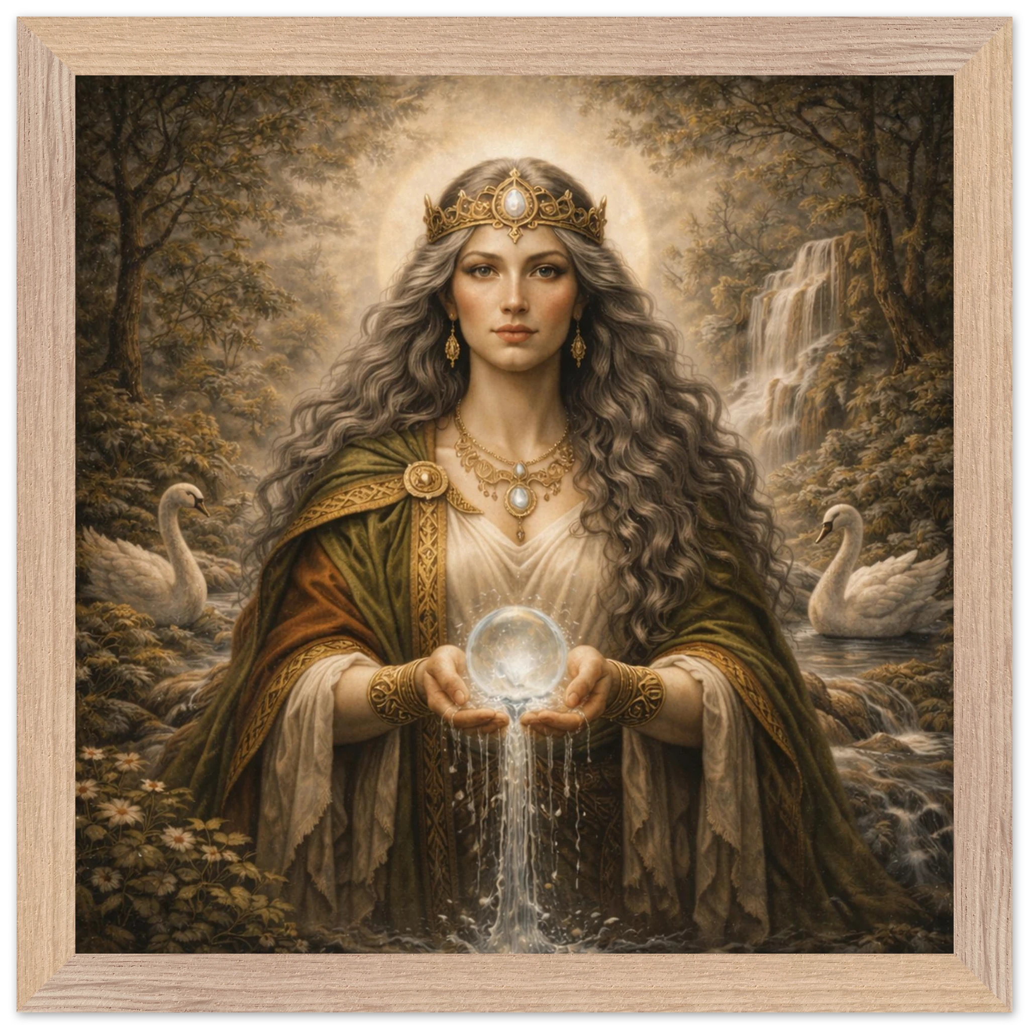Celtic Danu – Mythologie Fine Art Print mit Rahmen | babasan