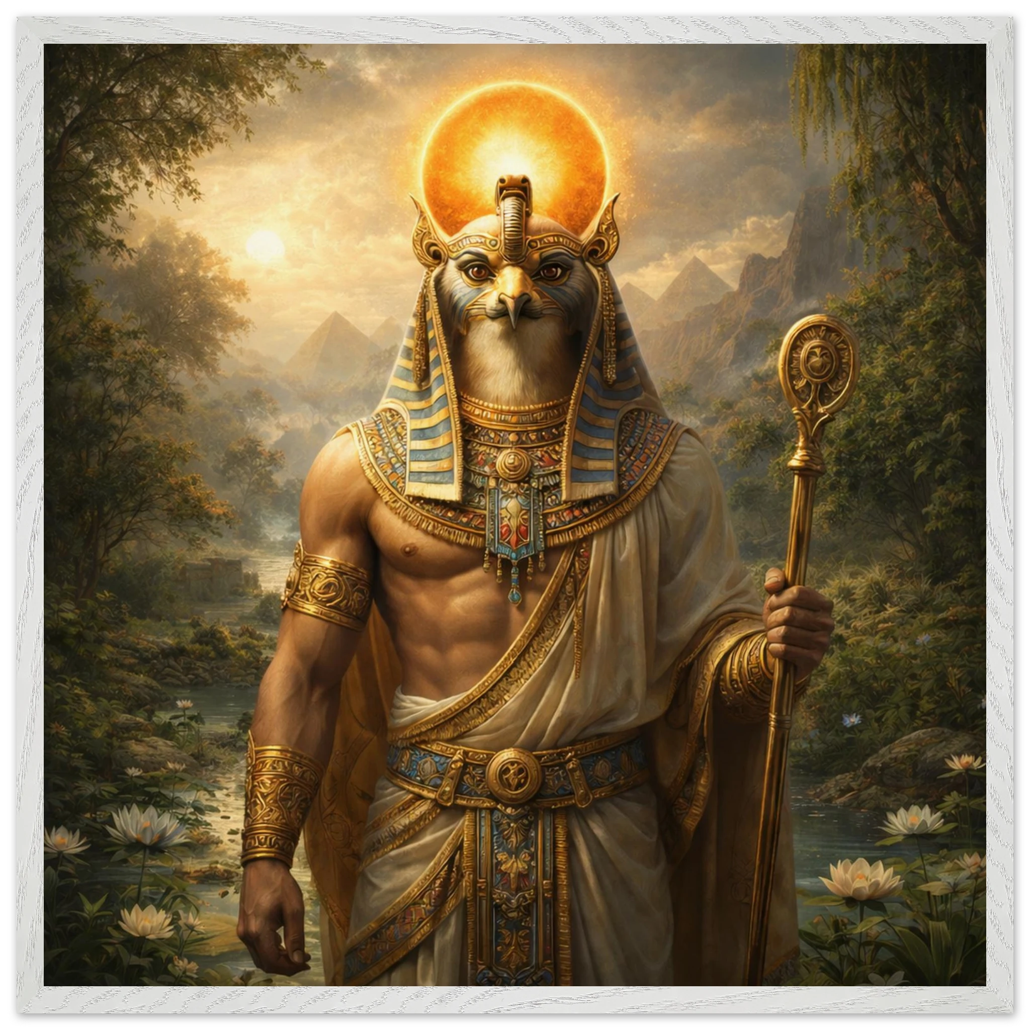 Ra – Mythologie Fine Art Print mit Rahmen | babasan