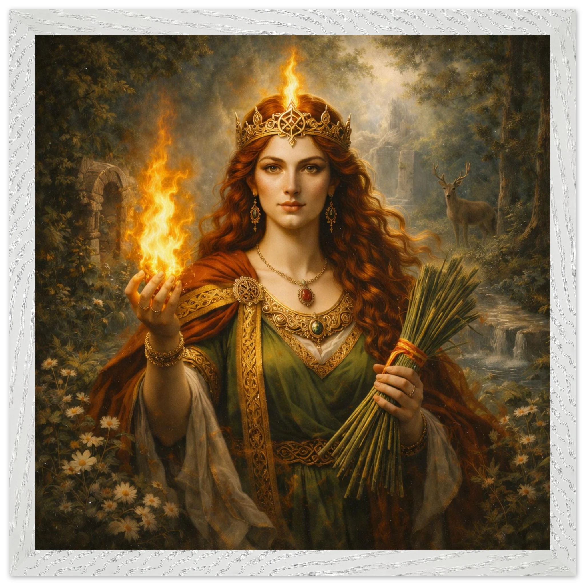 Celtic Danu – Mythologie Fine Art Print mit Rahmen | babasan
