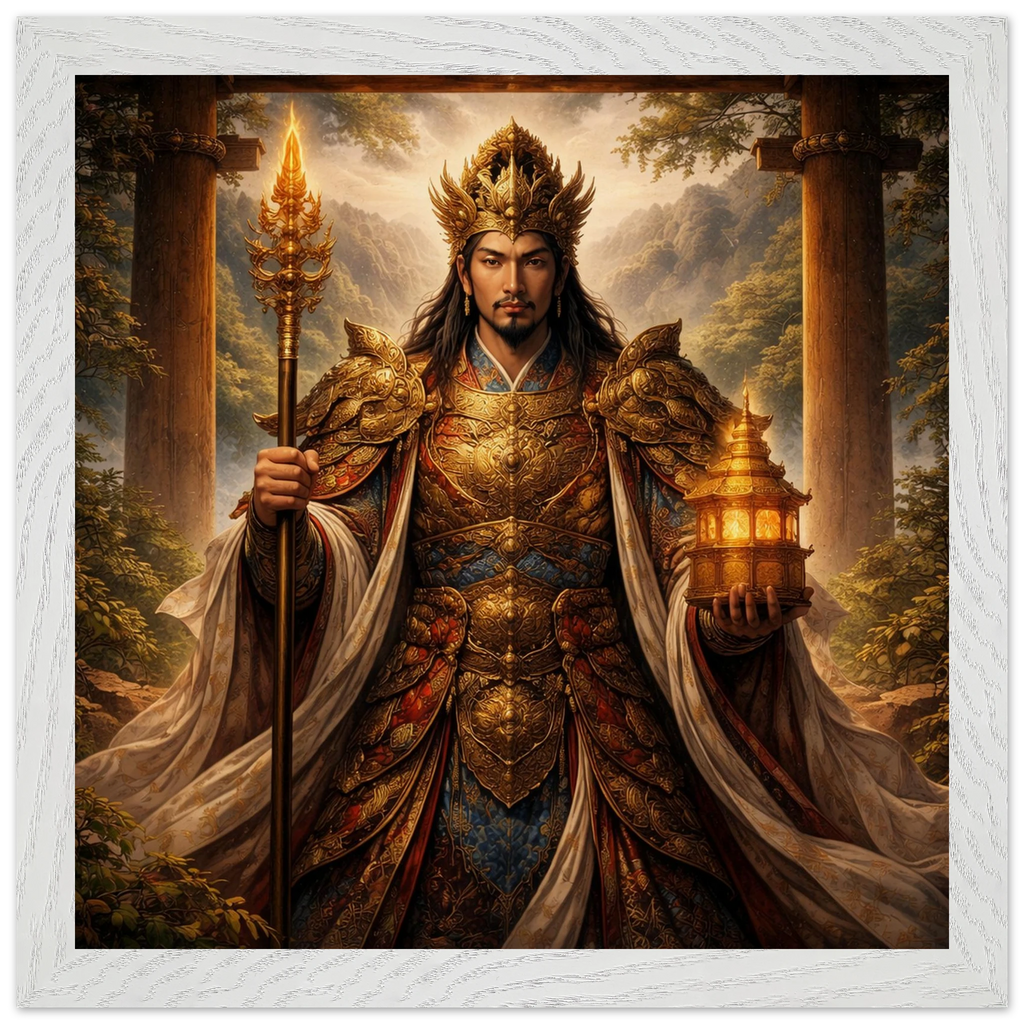 Bishamonten – Mythologie Fine Art Print mit Rahmen | babasan