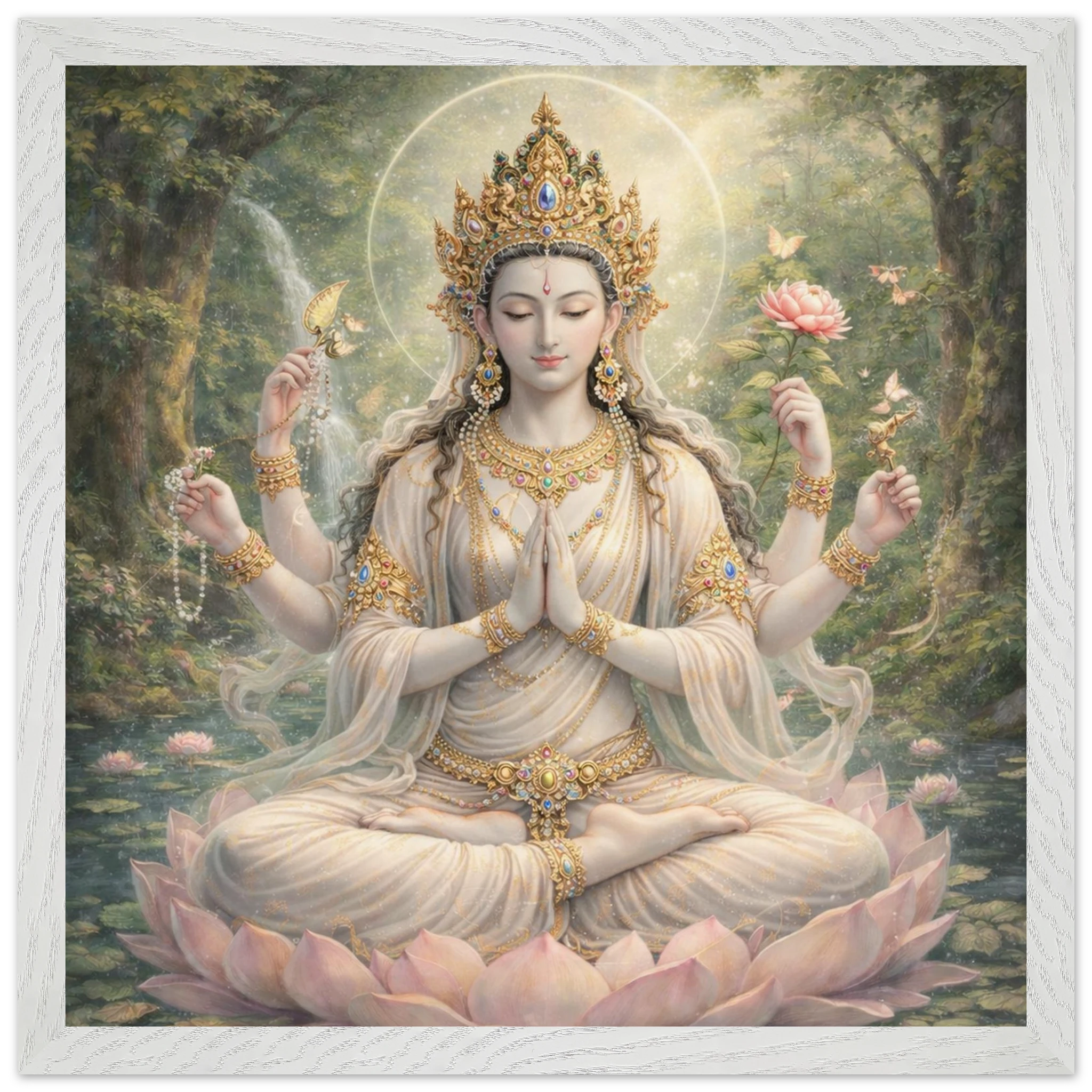 Avalokiteshvara – Mythologie Fine Art Print mit Rahmen | babasan