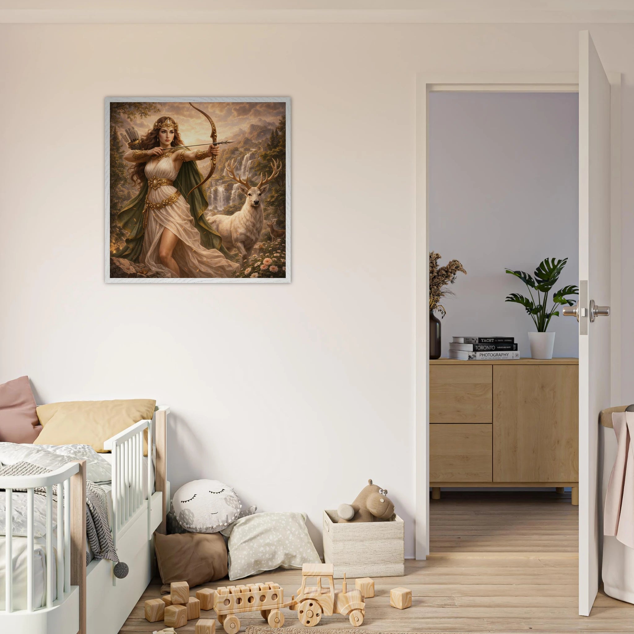 Artemis – Mythologie Fine Art Print mit Rahmen | babasan
