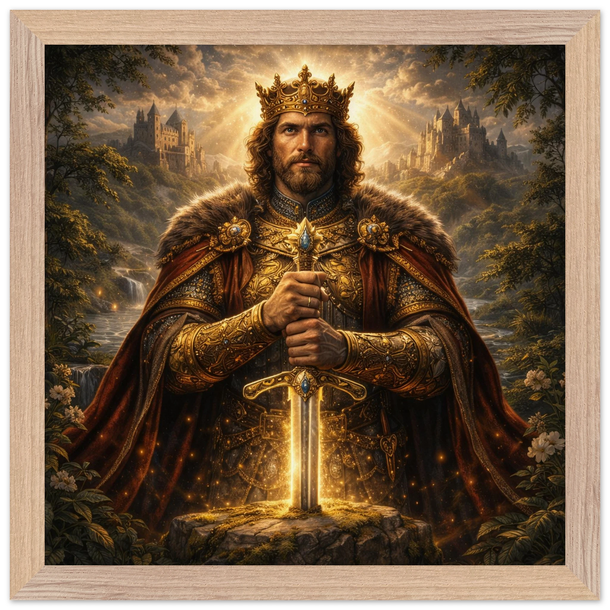 König – Mythologie Fine Art Print mit Rahmen | babasan