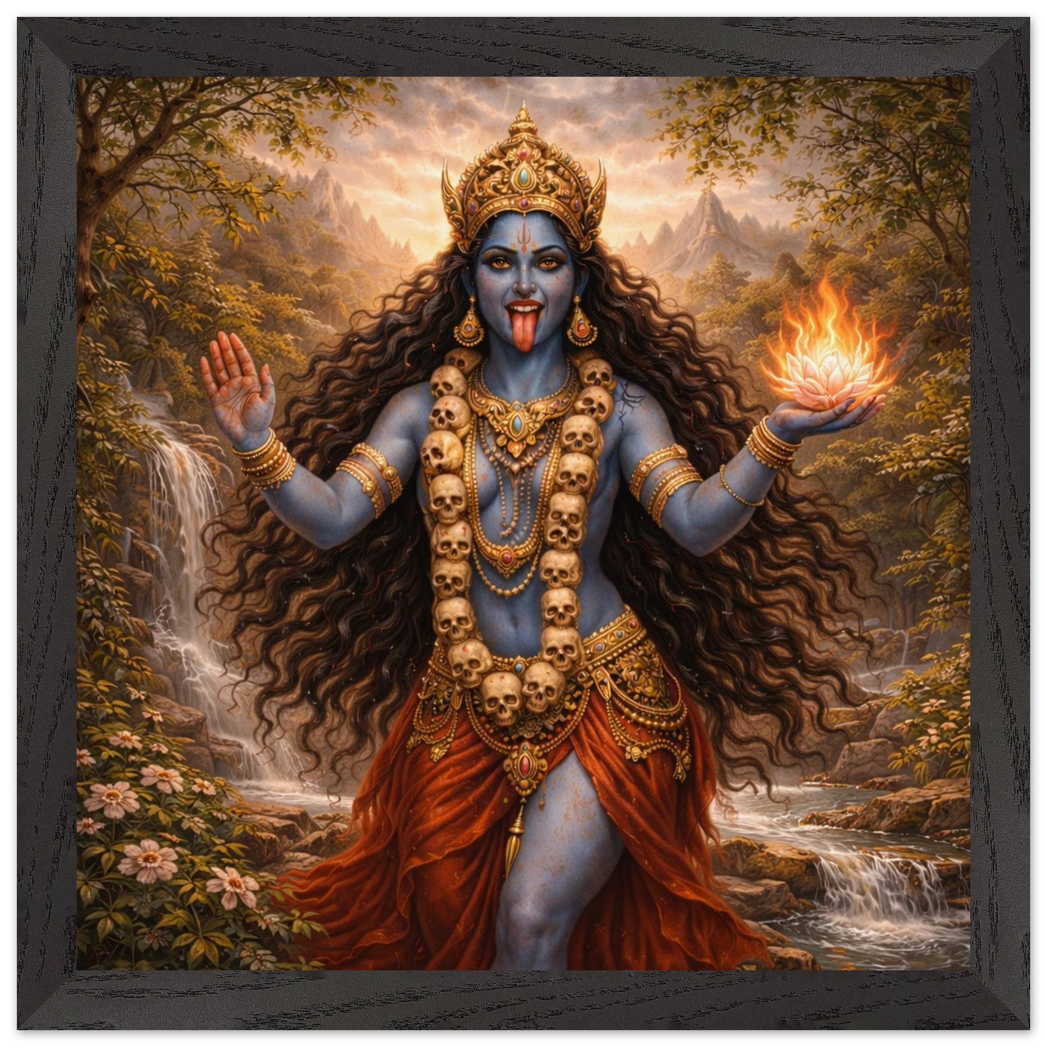 Kali – Mythologie Fine Art Print mit Rahmen | babasan