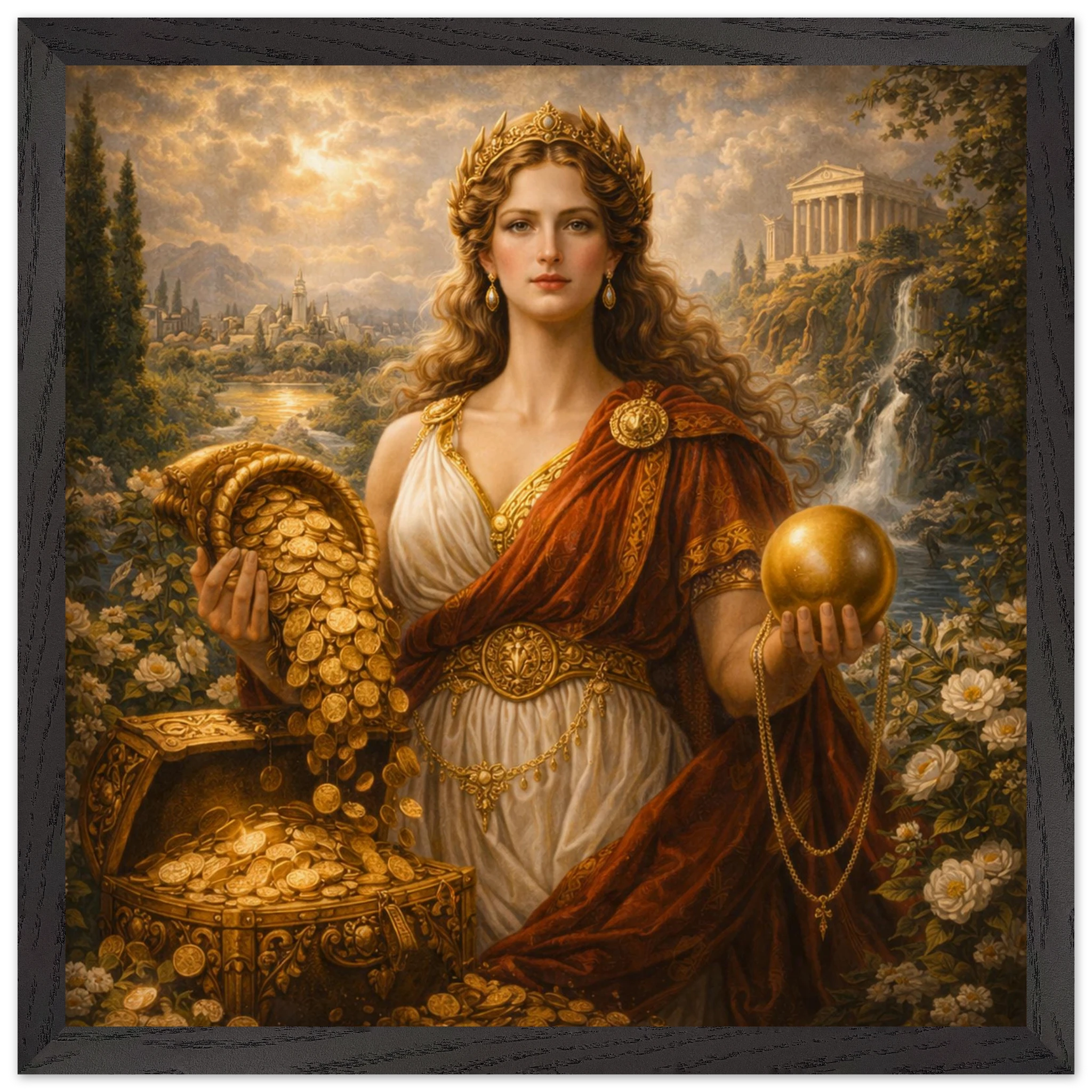 Fortuna – Mythologie Fine Art Print mit Rahmen | babasan