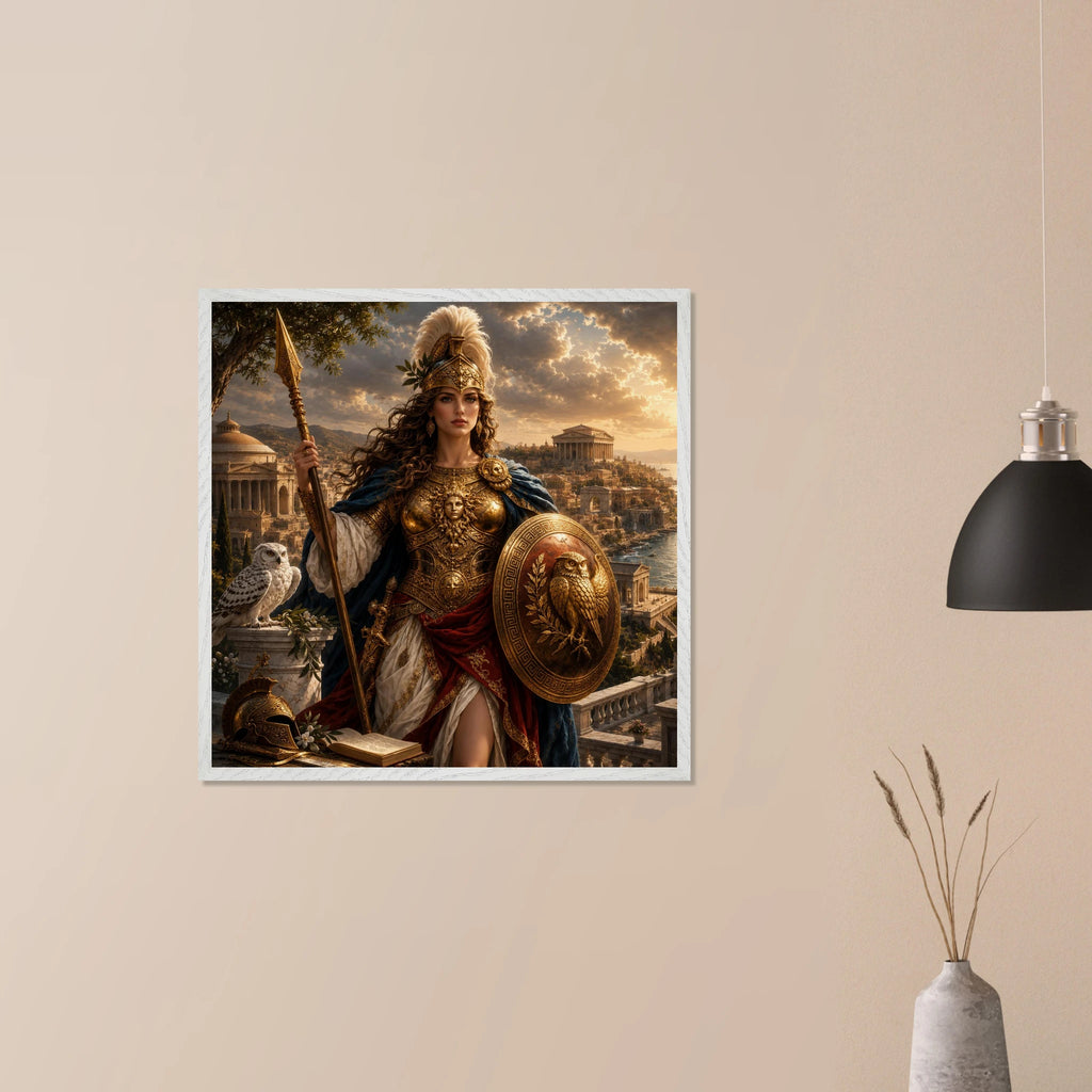 Minerva – Mythologie Fine Art Print mit Rahmen | babasan