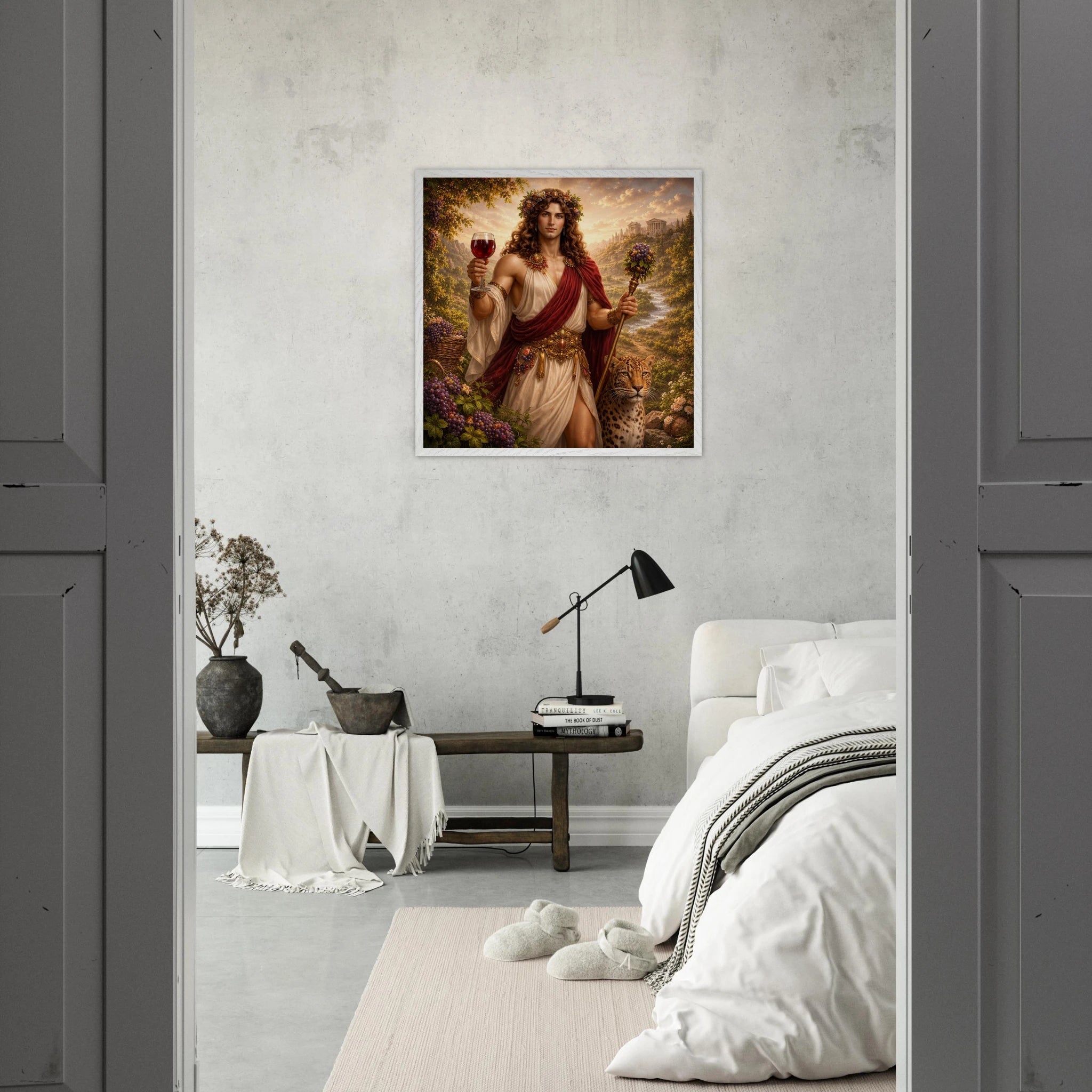 Dionysos – Mythologie Fine Art Print mit Rahmen | babasan