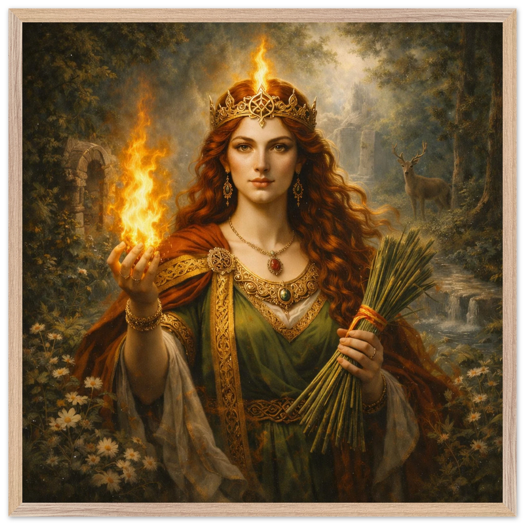 Celtic Danu – Mythologie Fine Art Print mit Rahmen | babasan