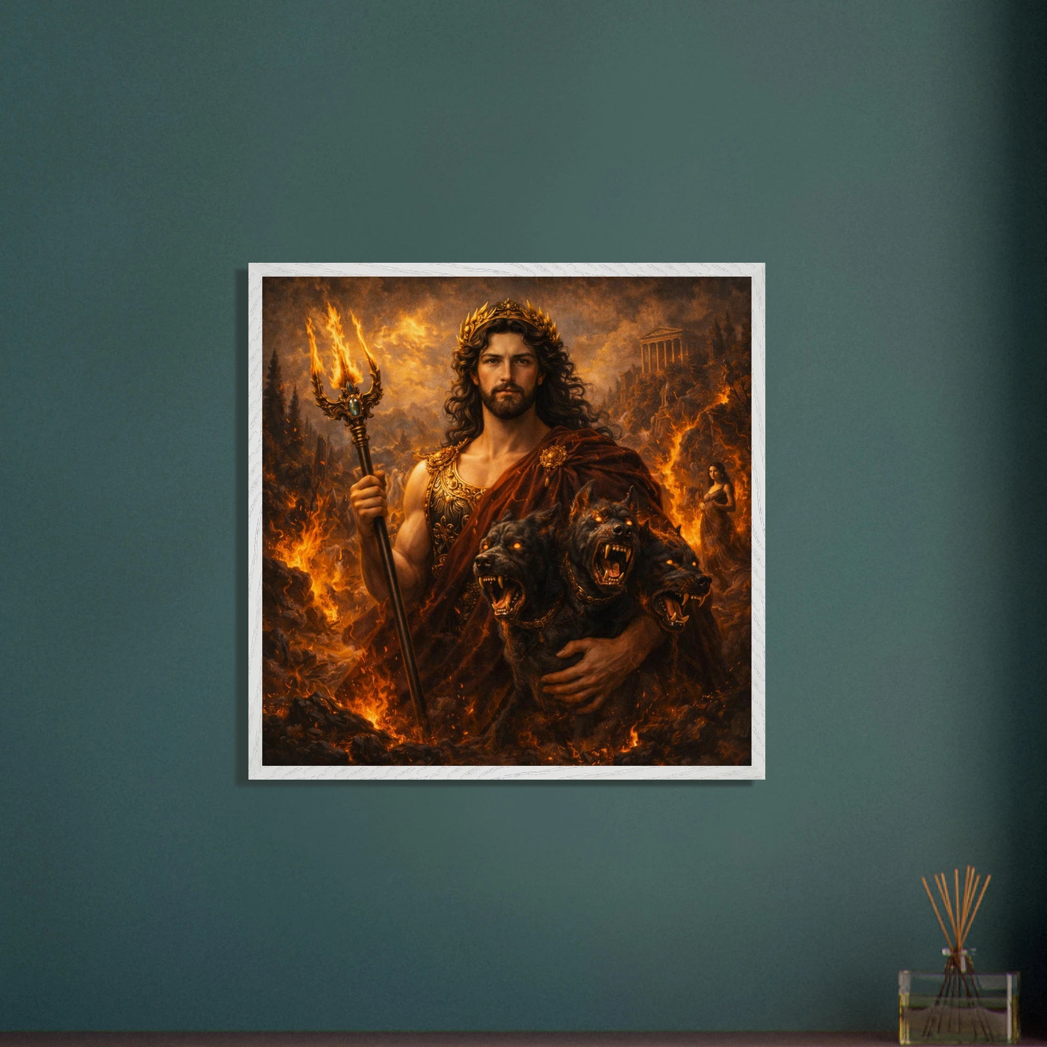 Pluto – Mythologie Fine Art Print mit Rahmen | babasan