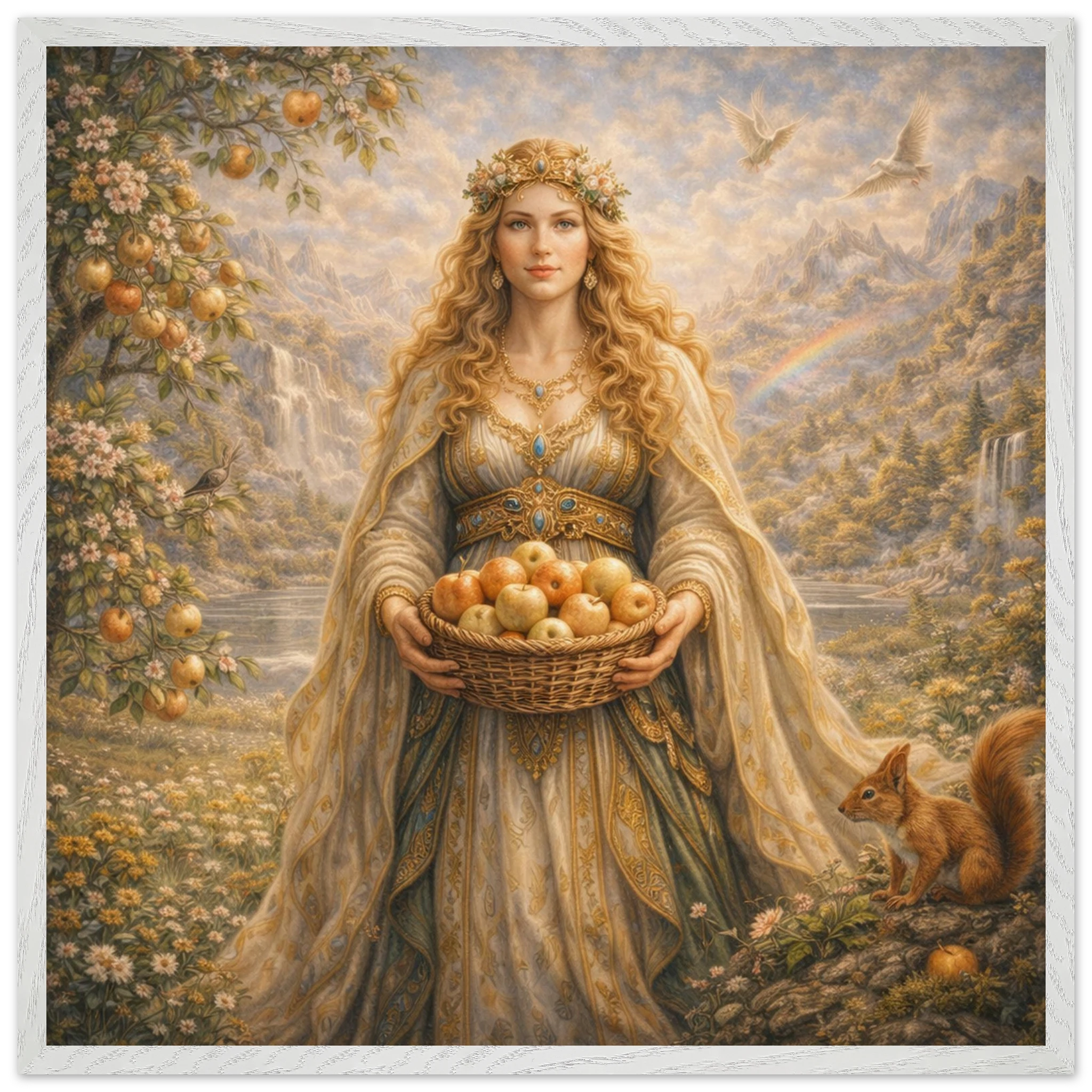 Idun – Mythologie Fine Art Print mit Rahmen | babasan