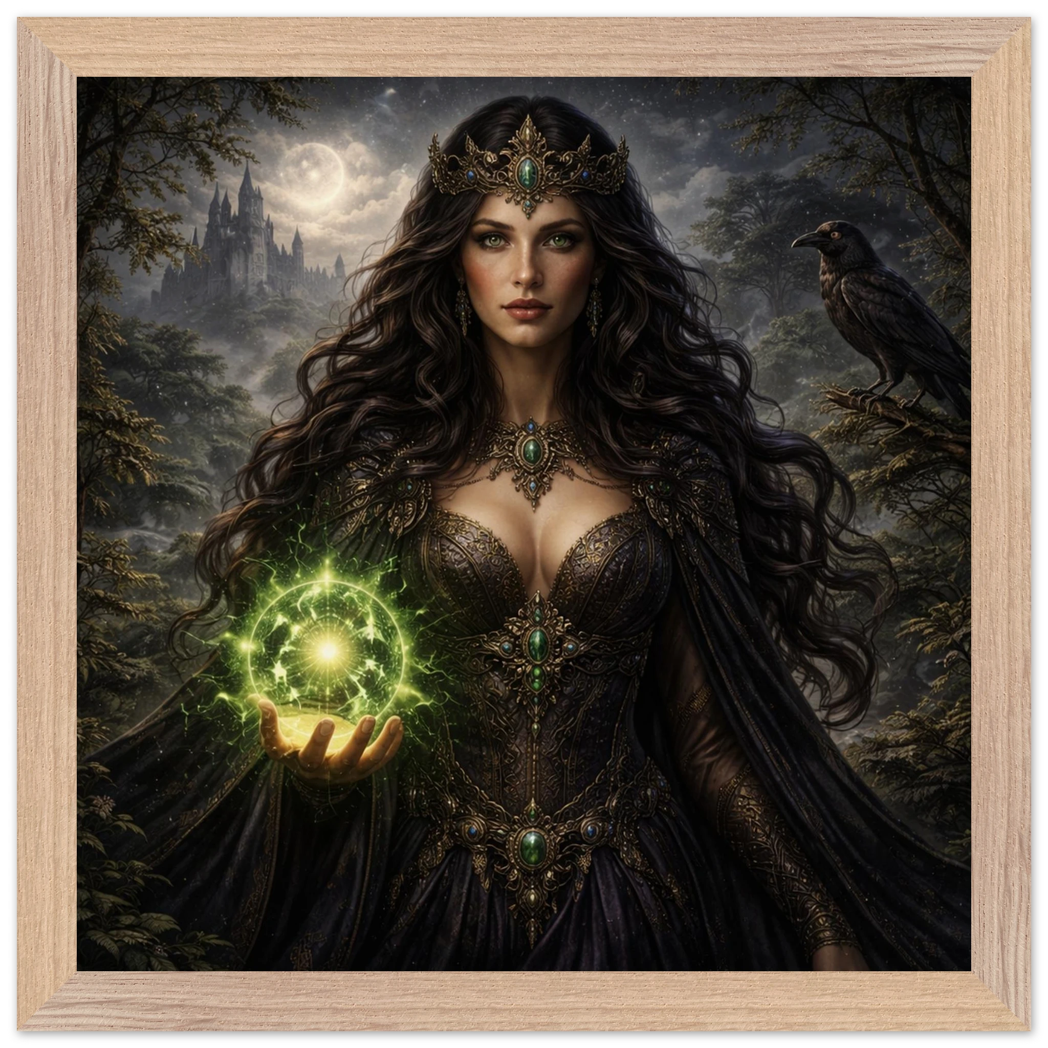 Morgana – Mythologie Fine Art Print mit Rahmen | babasan