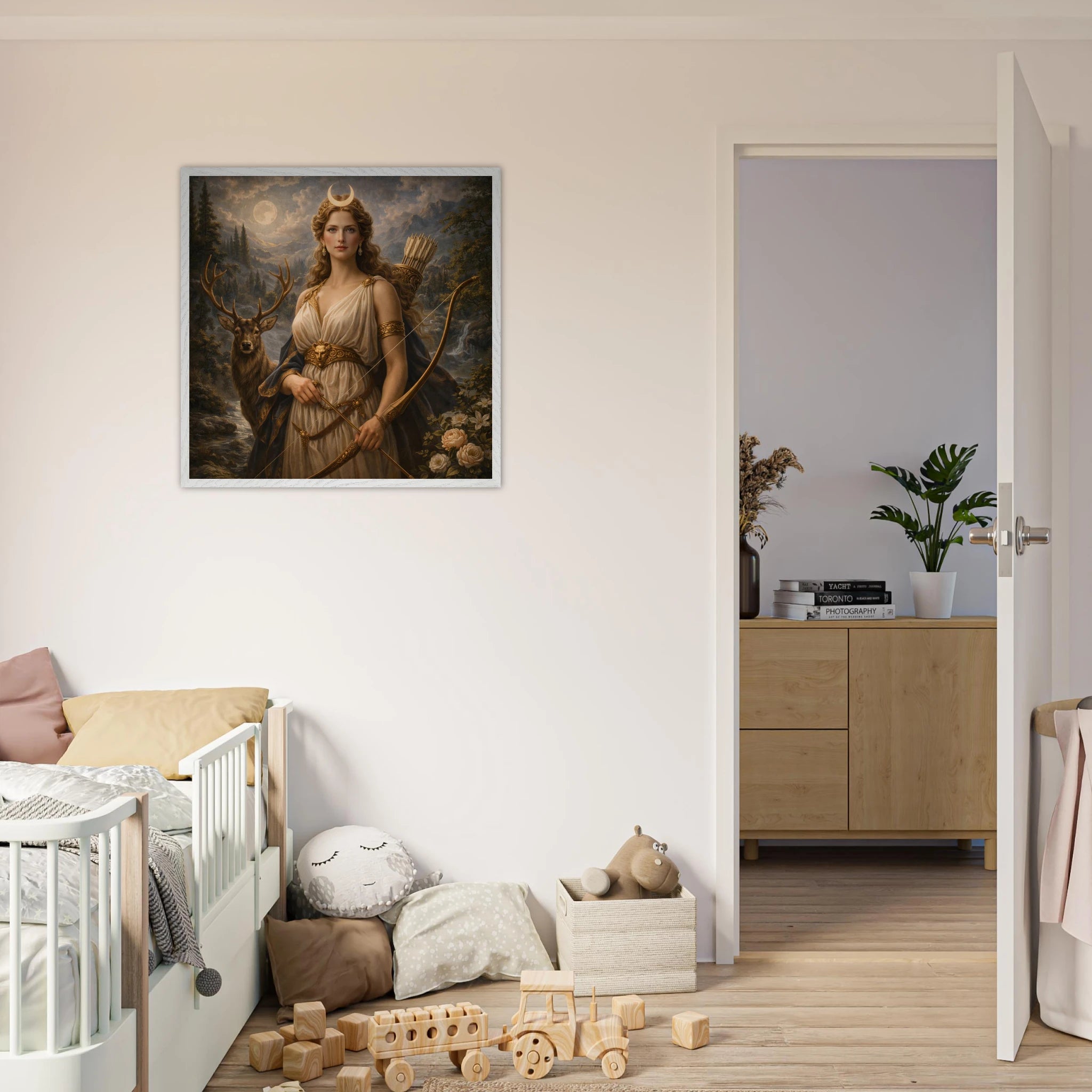 Diana – Mythologie Fine Art Print mit Rahmen | babasan