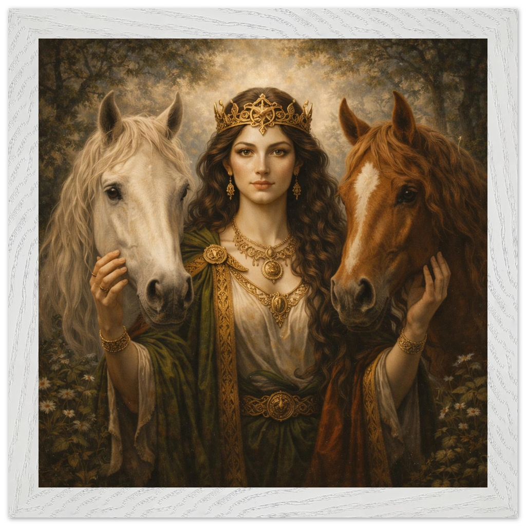 Epona – Mythologie Fine Art Print mit Rahmen | babasan