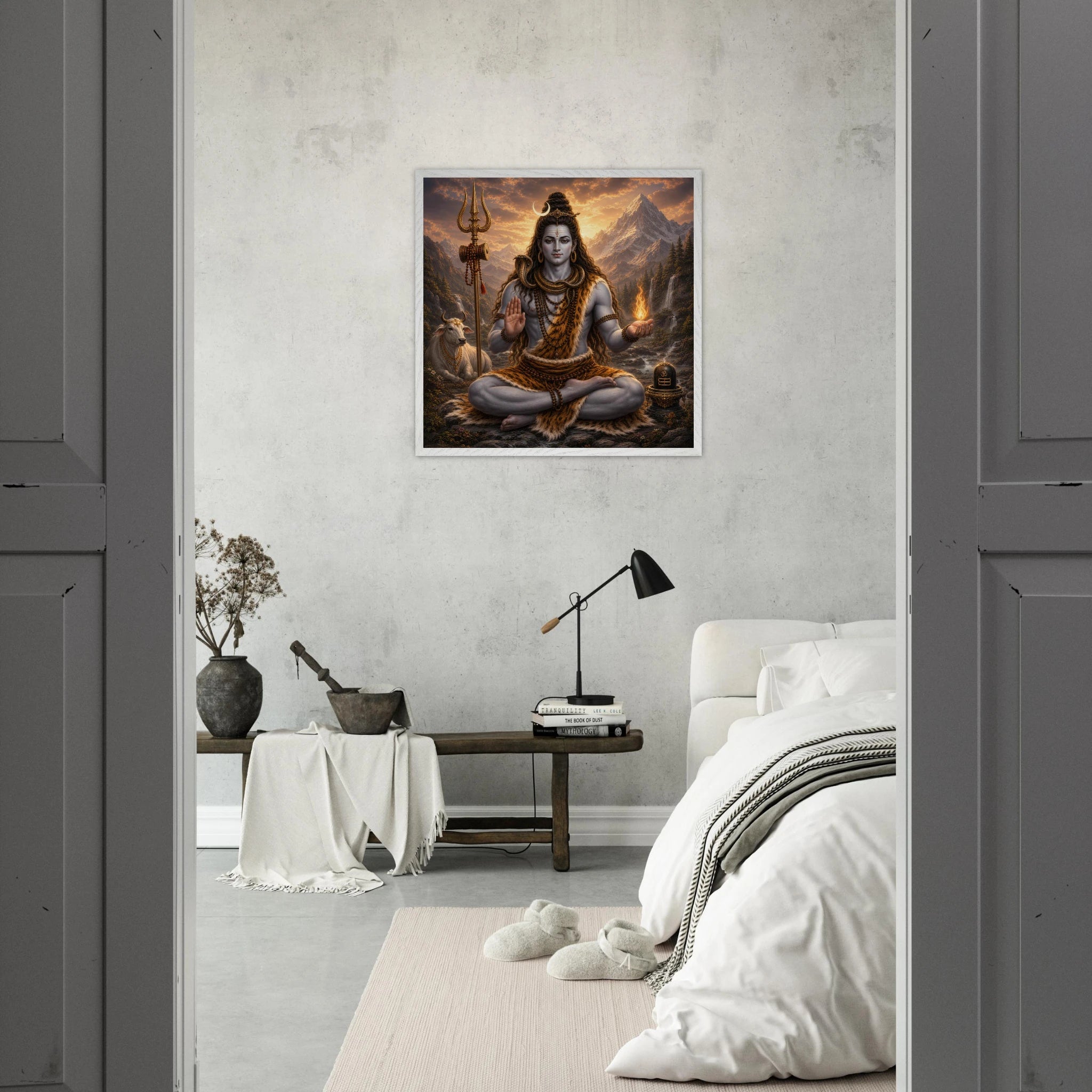 Shiva – Mythologie Fine Art Print mit Rahmen | babasan