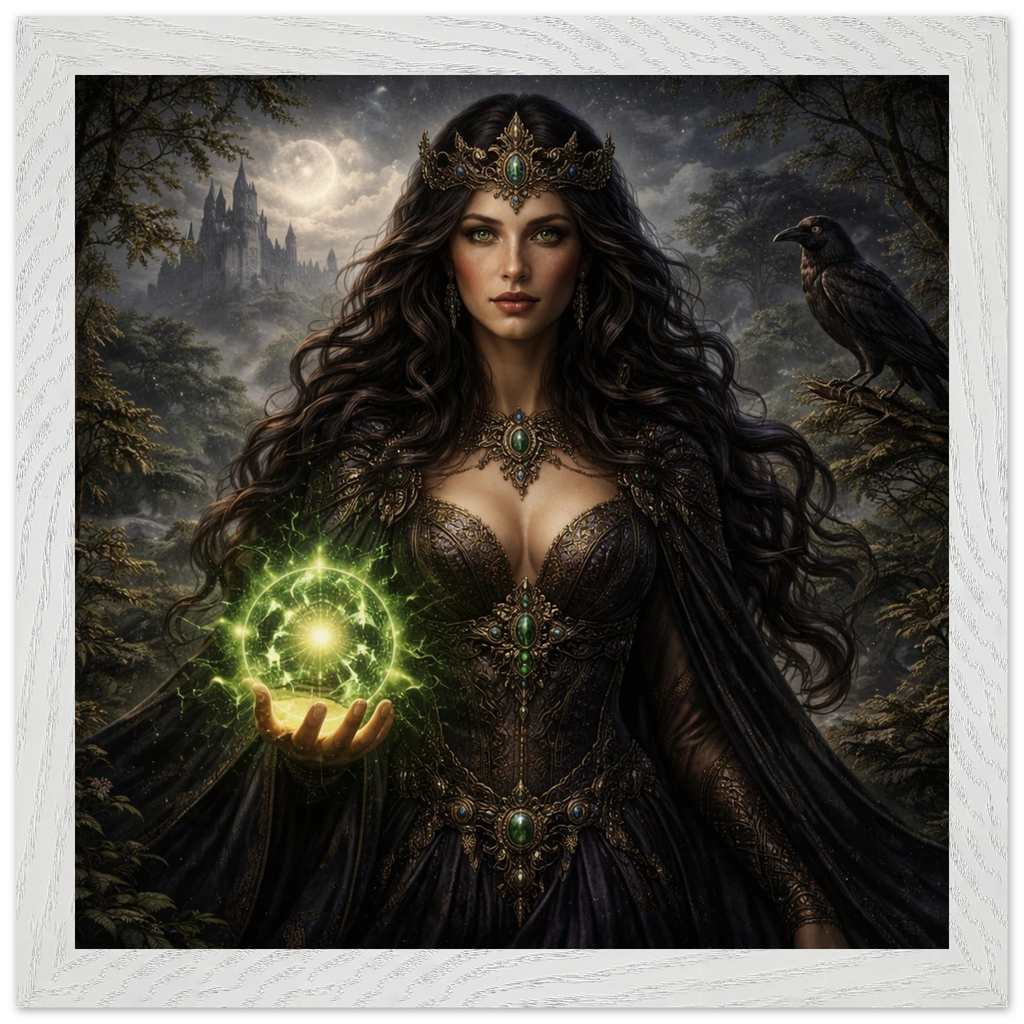 Morgana – Mythologie Fine Art Print mit Rahmen | babasan
