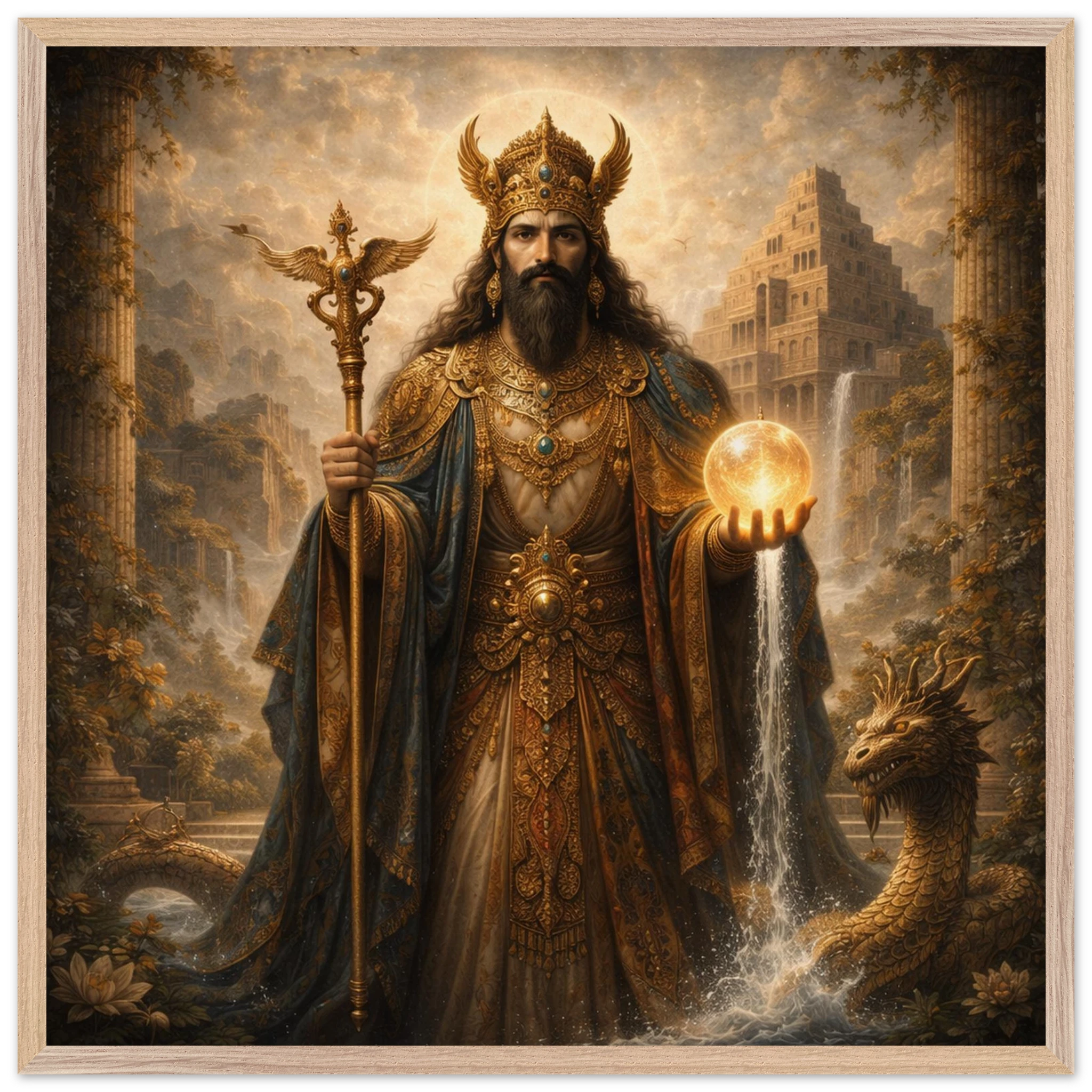 Marduk – Mythologie Fine Art Print mit Rahmen | babasan