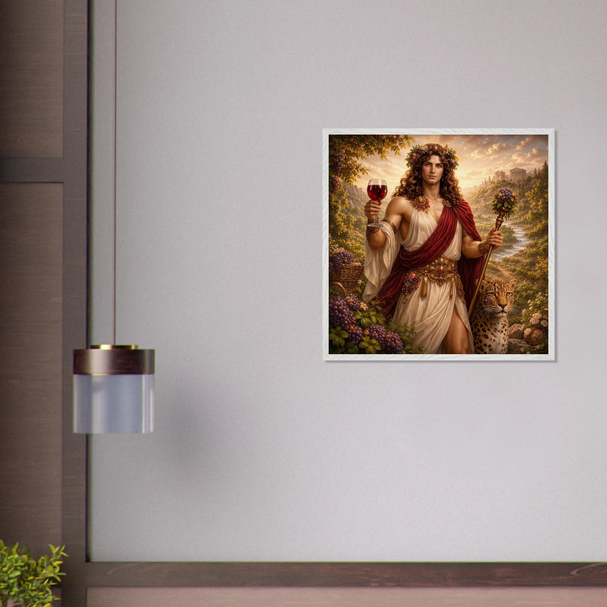 Dionysos – Mythologie Fine Art Print mit Rahmen | babasan