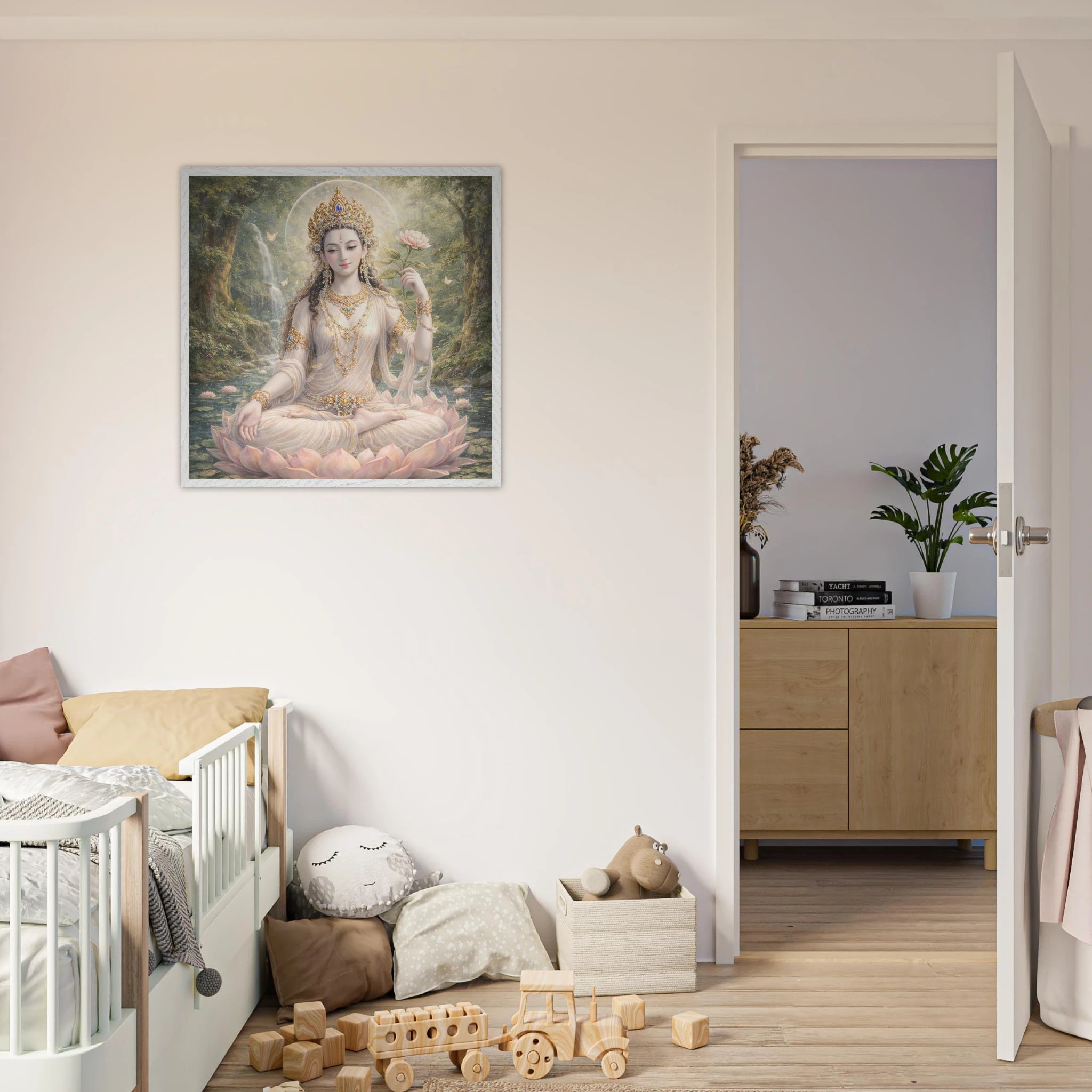 Weisse Tara – Mythologie Fine Art Print mit Rahmen | babasan