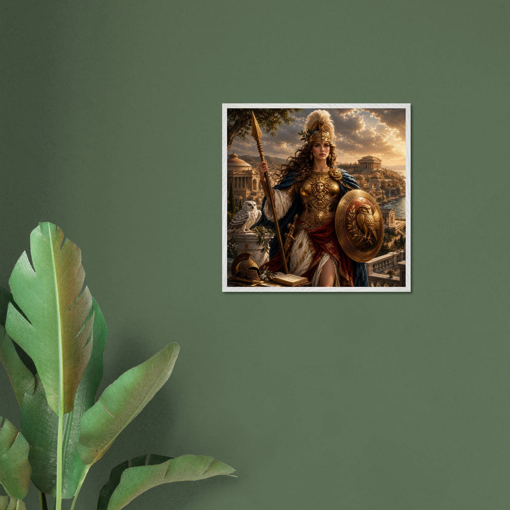 Minerva – Mythologie Fine Art Print mit Rahmen | babasan