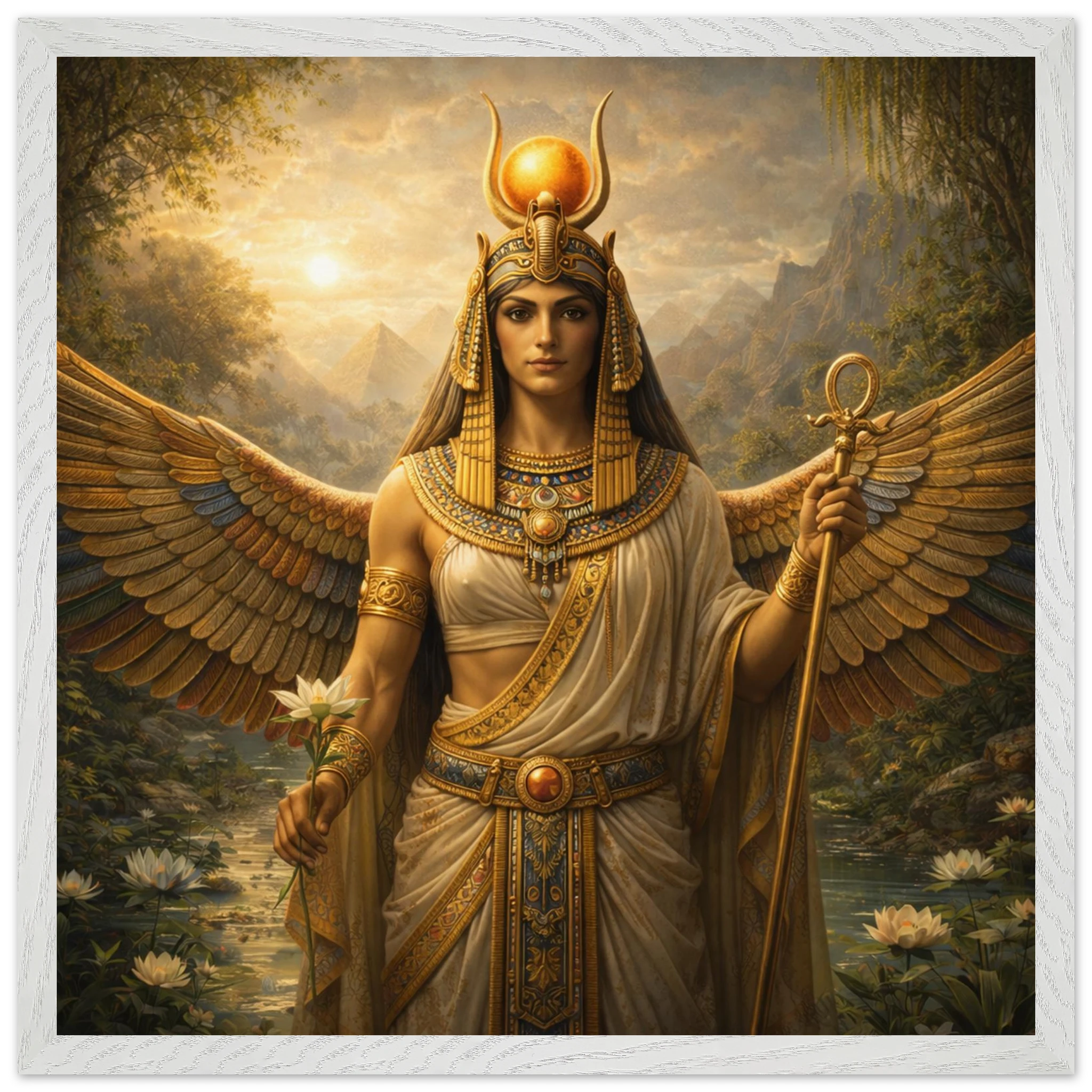 Isis – Mythologie Fine Art Print mit Rahmen | babasan