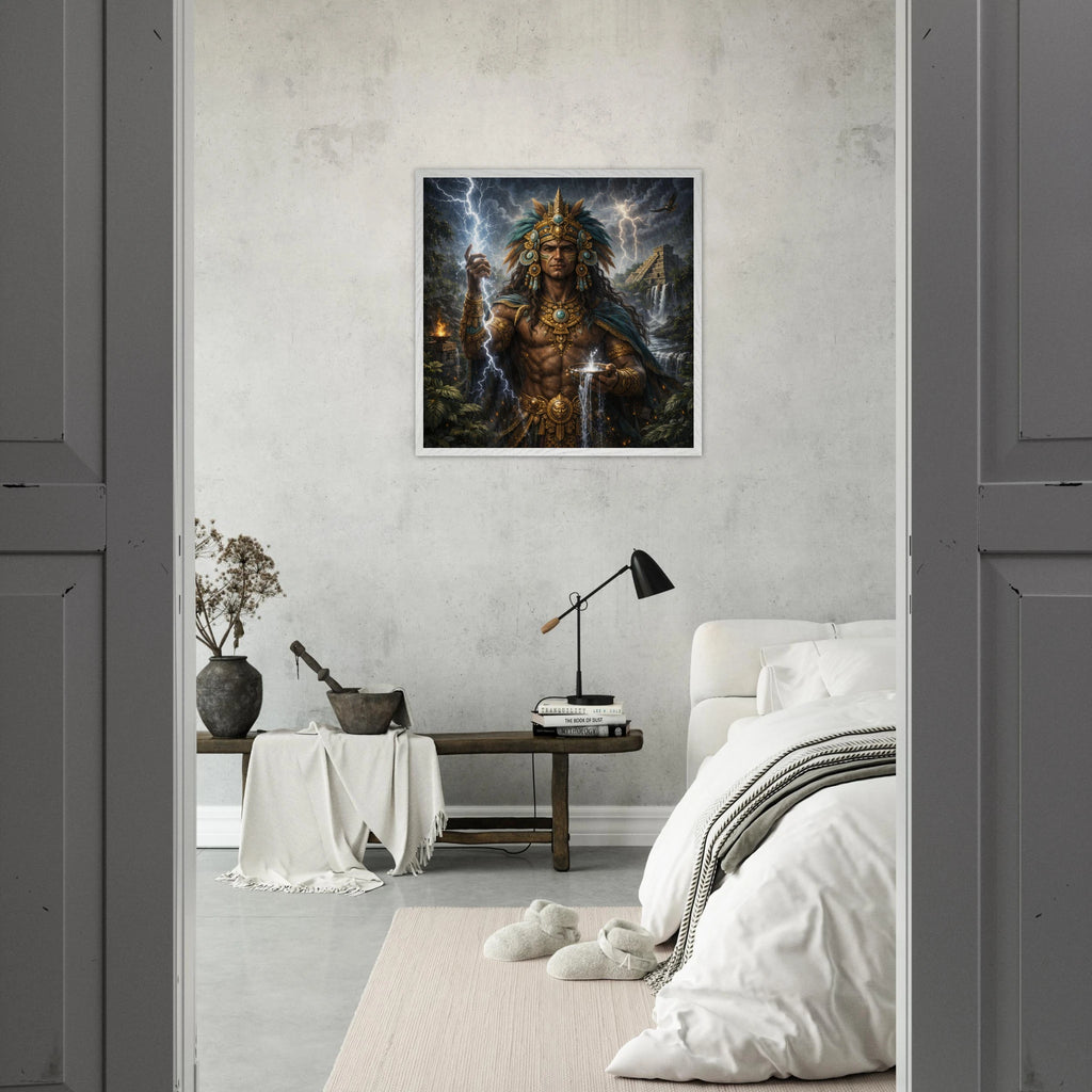 Chaac – Mythologie Fine Art Print mit Rahmen | babasan