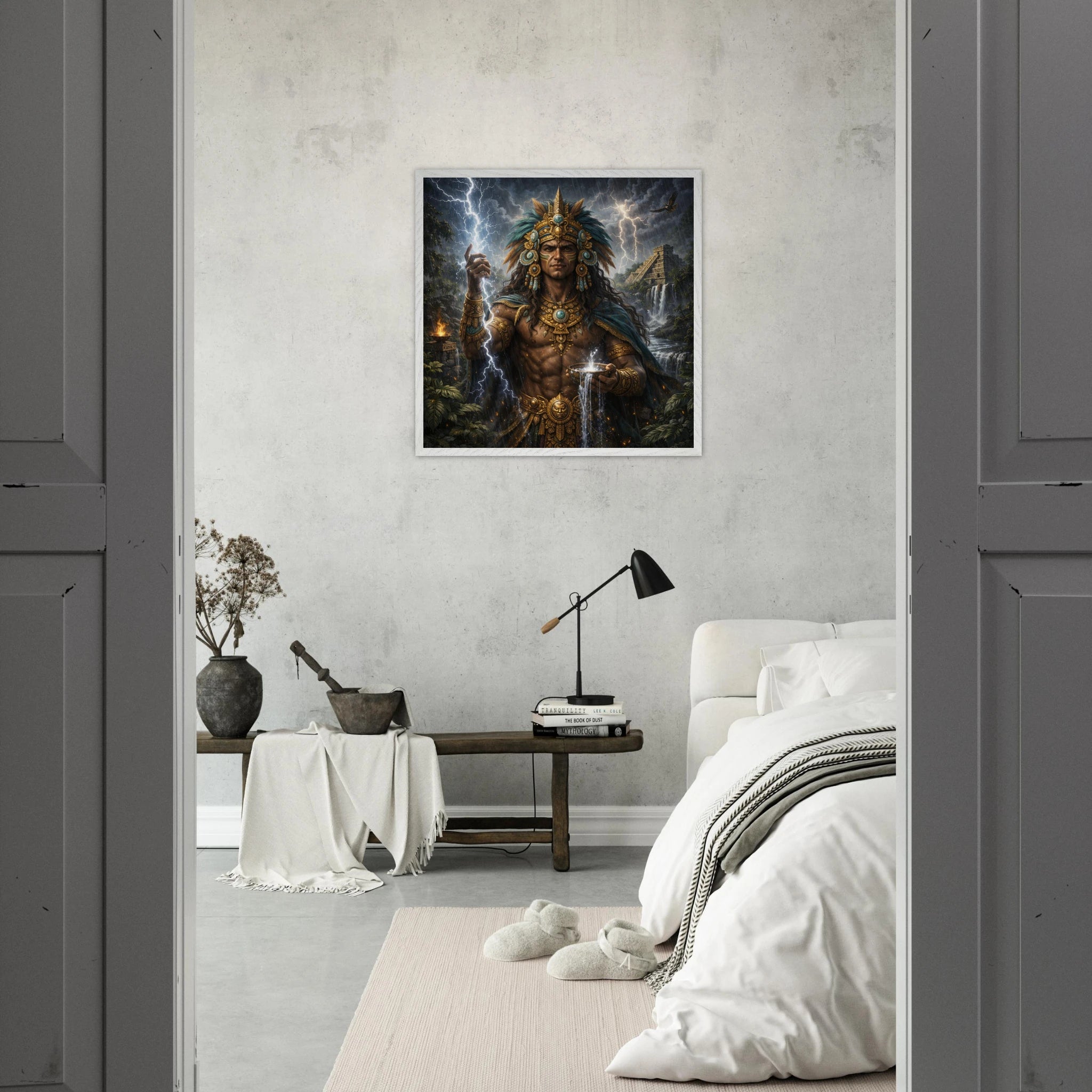 Chaac – Mythologie Fine Art Print mit Rahmen | babasan