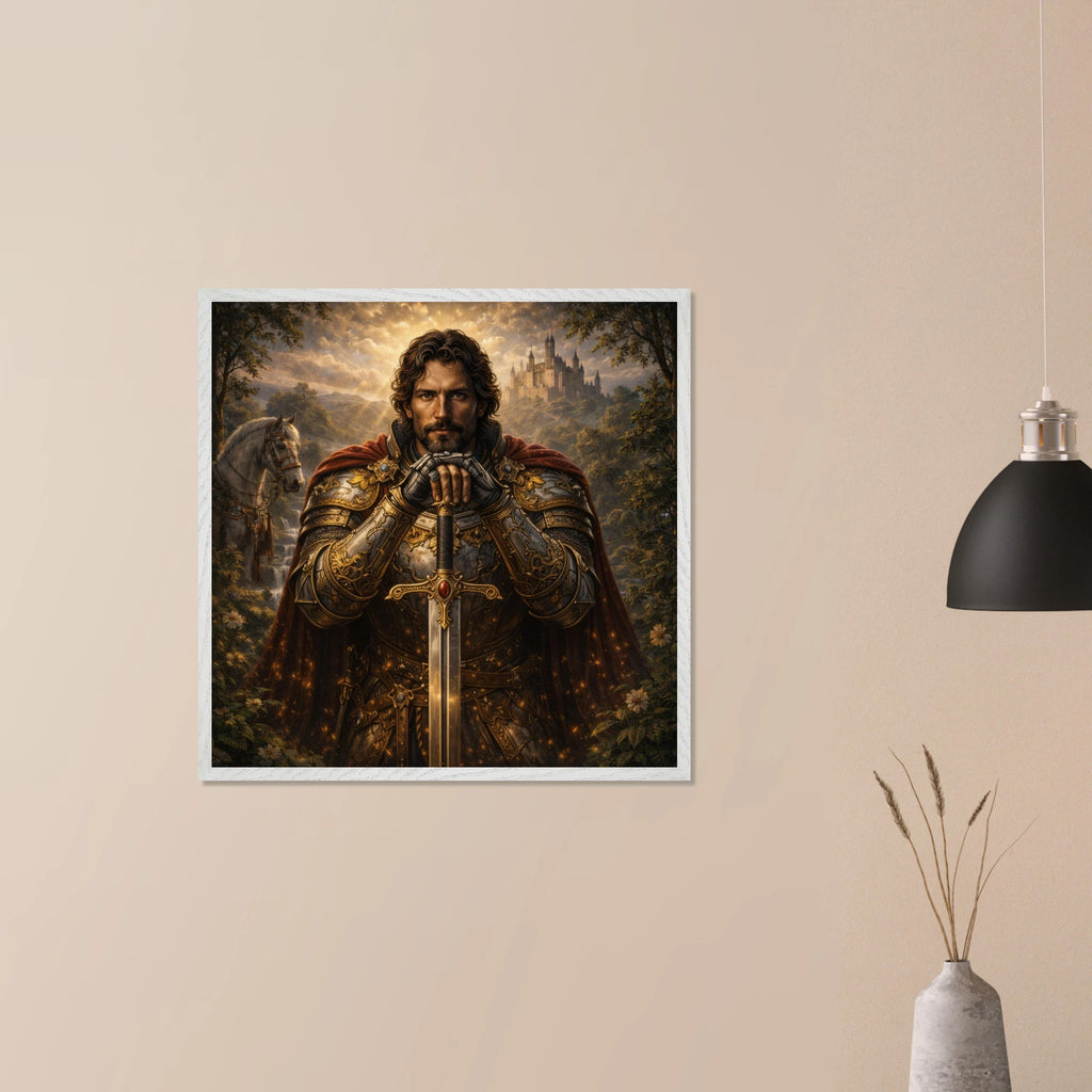 Lancelot – Mythologie Fine Art Print mit Rahmen | babasan
