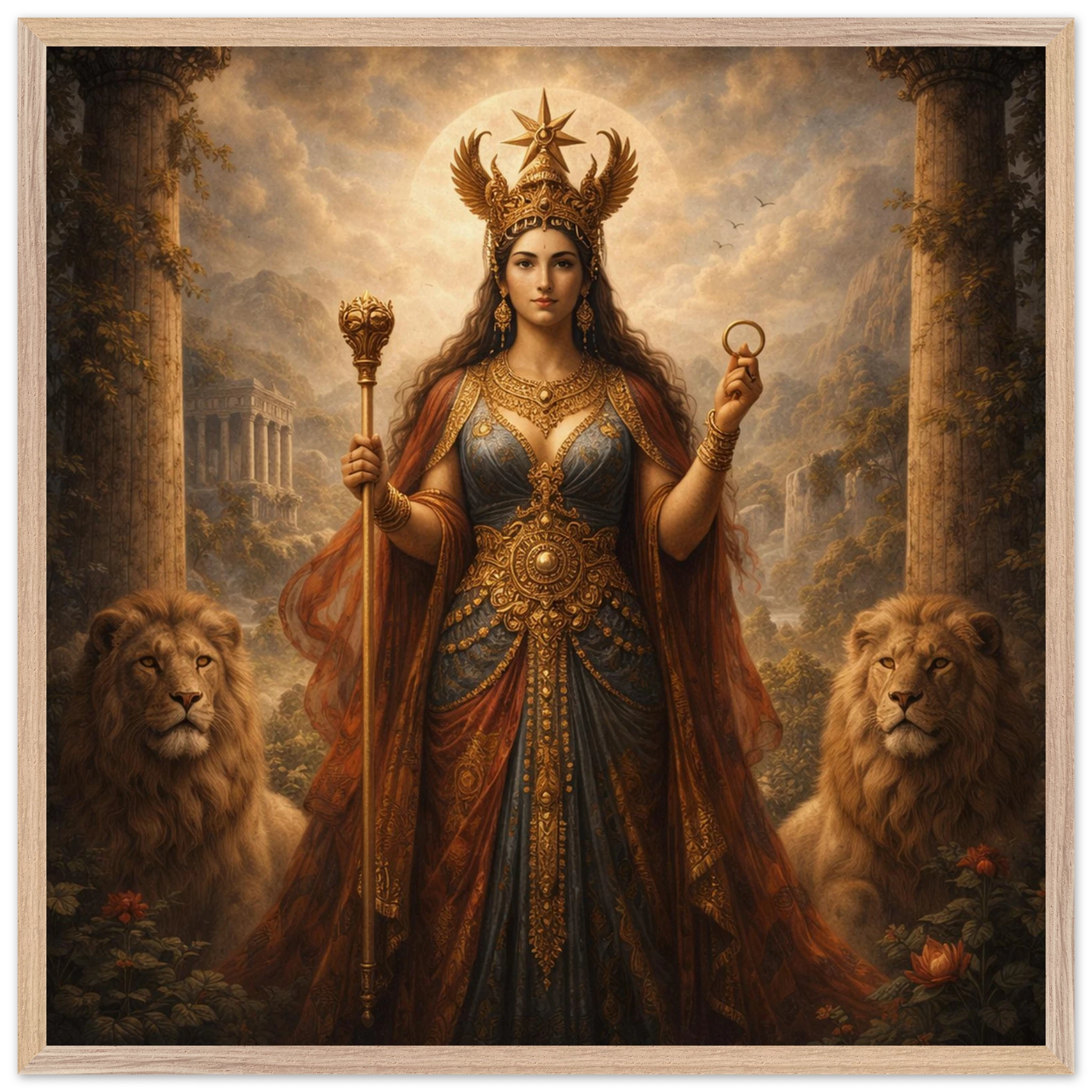 Ishtar – Mythologie Fine Art Print mit Rahmen | babasan