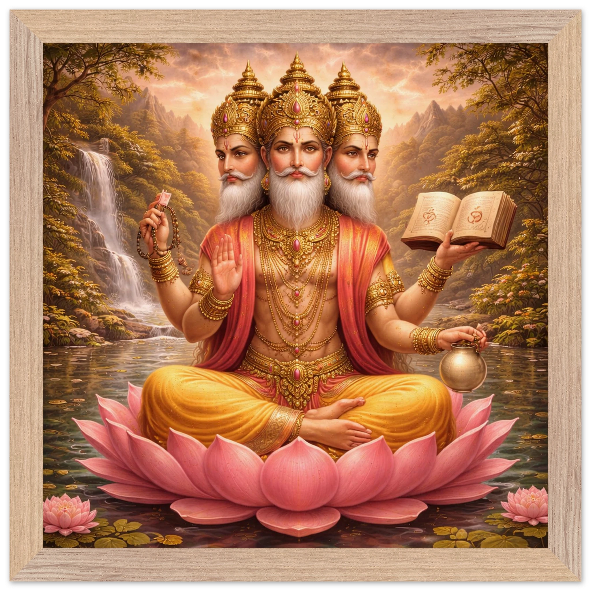 Brahma – Mythologie Fine Art Print mit Rahmen | babasan